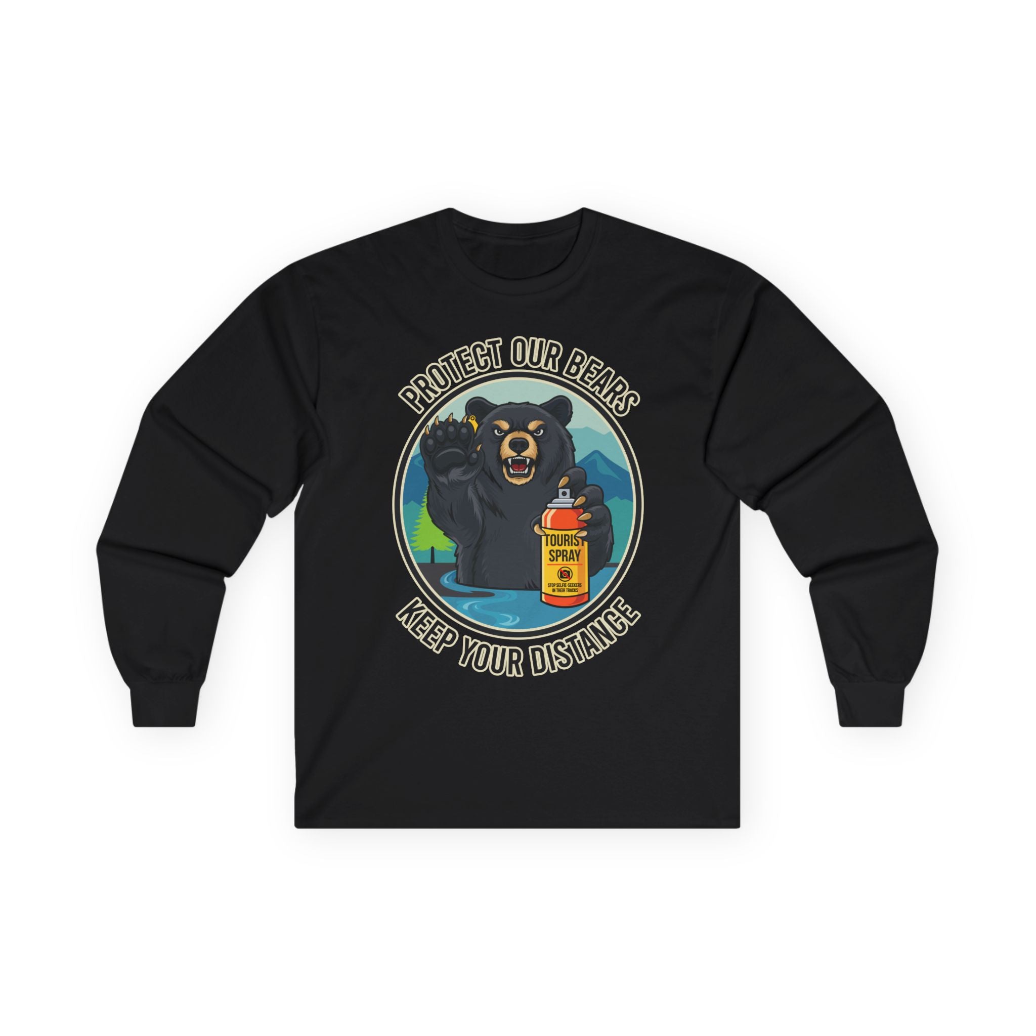 Protect Our Bears Long Sleeve Tee — Keep Your Distance Graphic Shirt