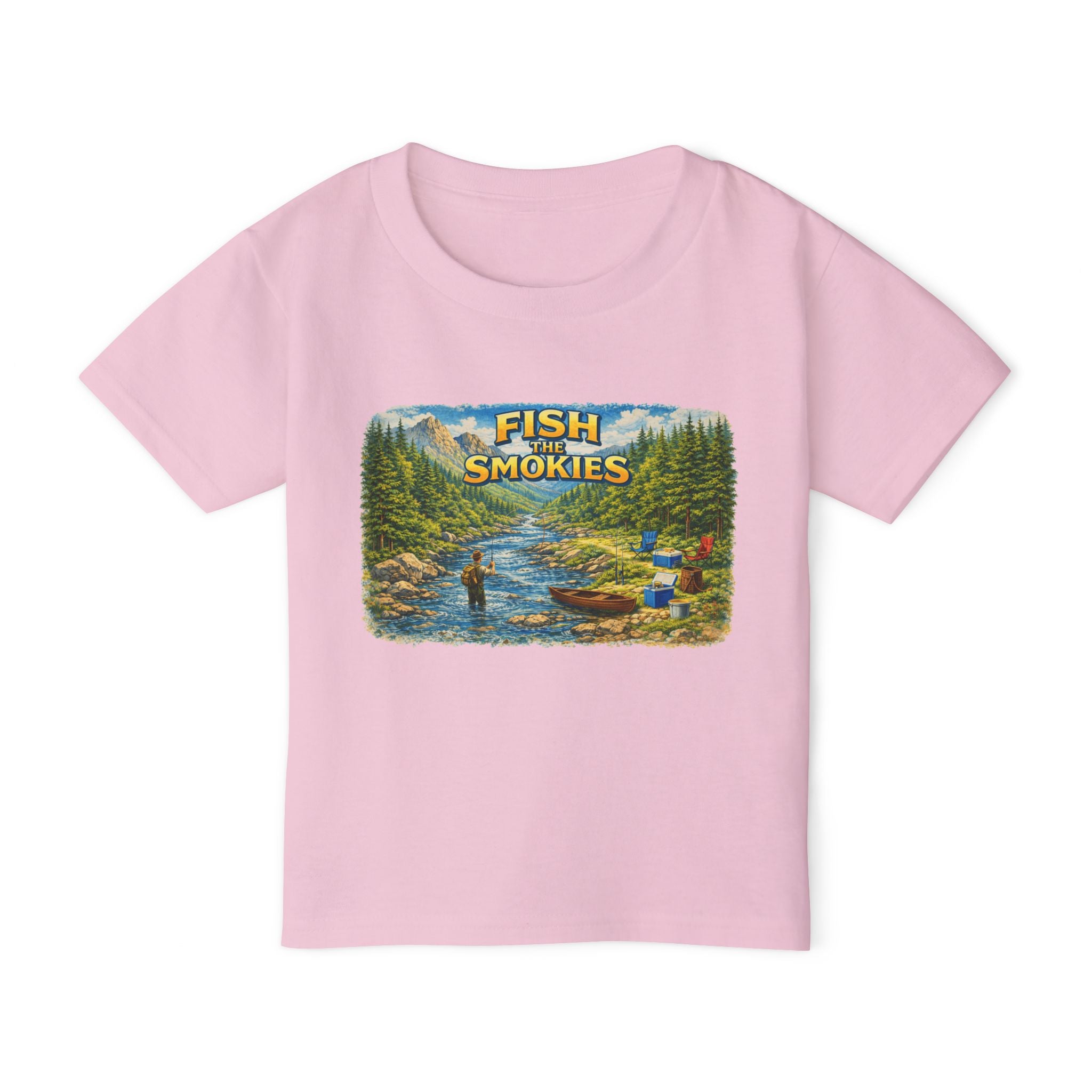 Toddler T-Shirt — Fish the Smokies Scenic Fishing Graphic
