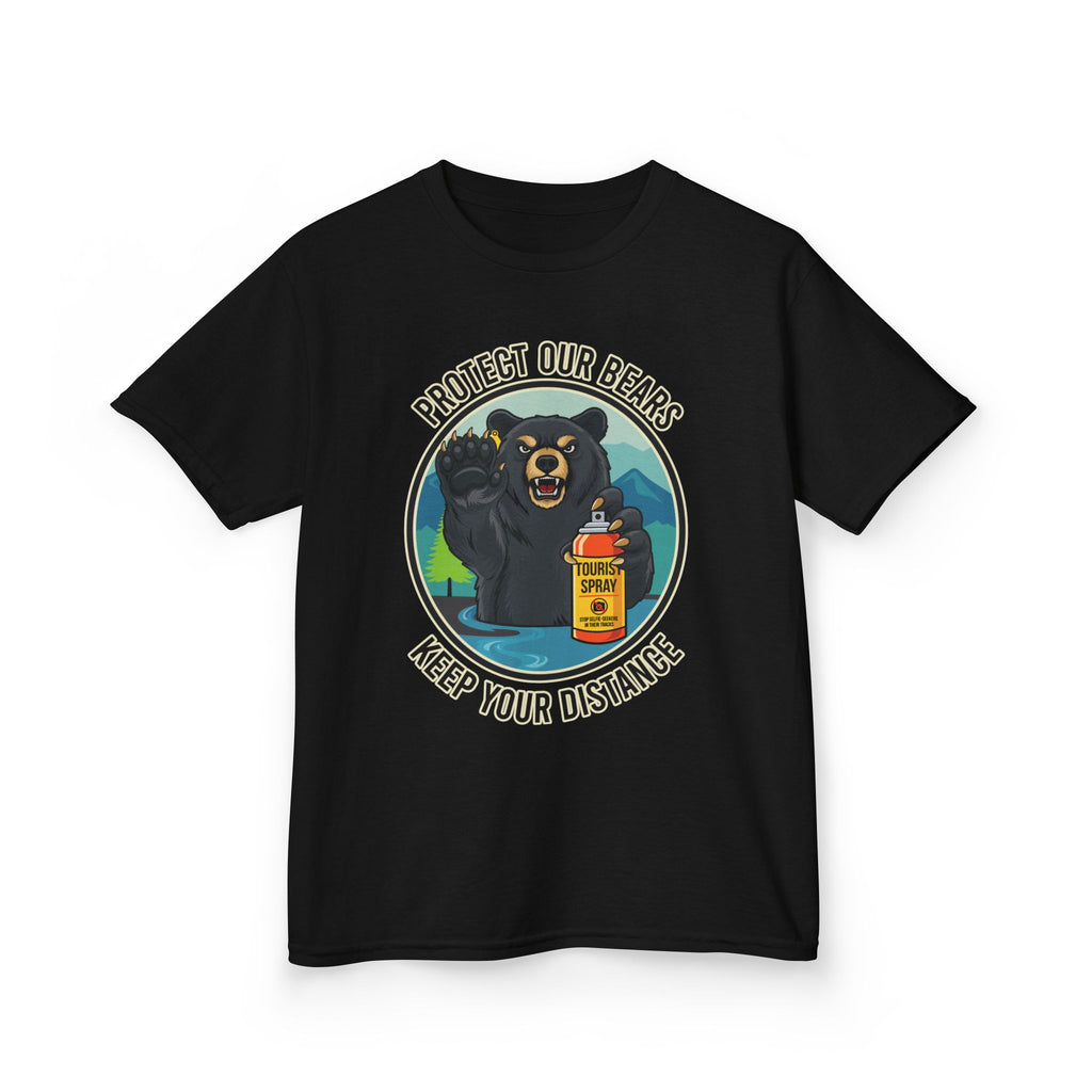 Kids T‑Shirt — "Protect Our Bears, Keep Your Distance" Cute Bear Conservation Tee