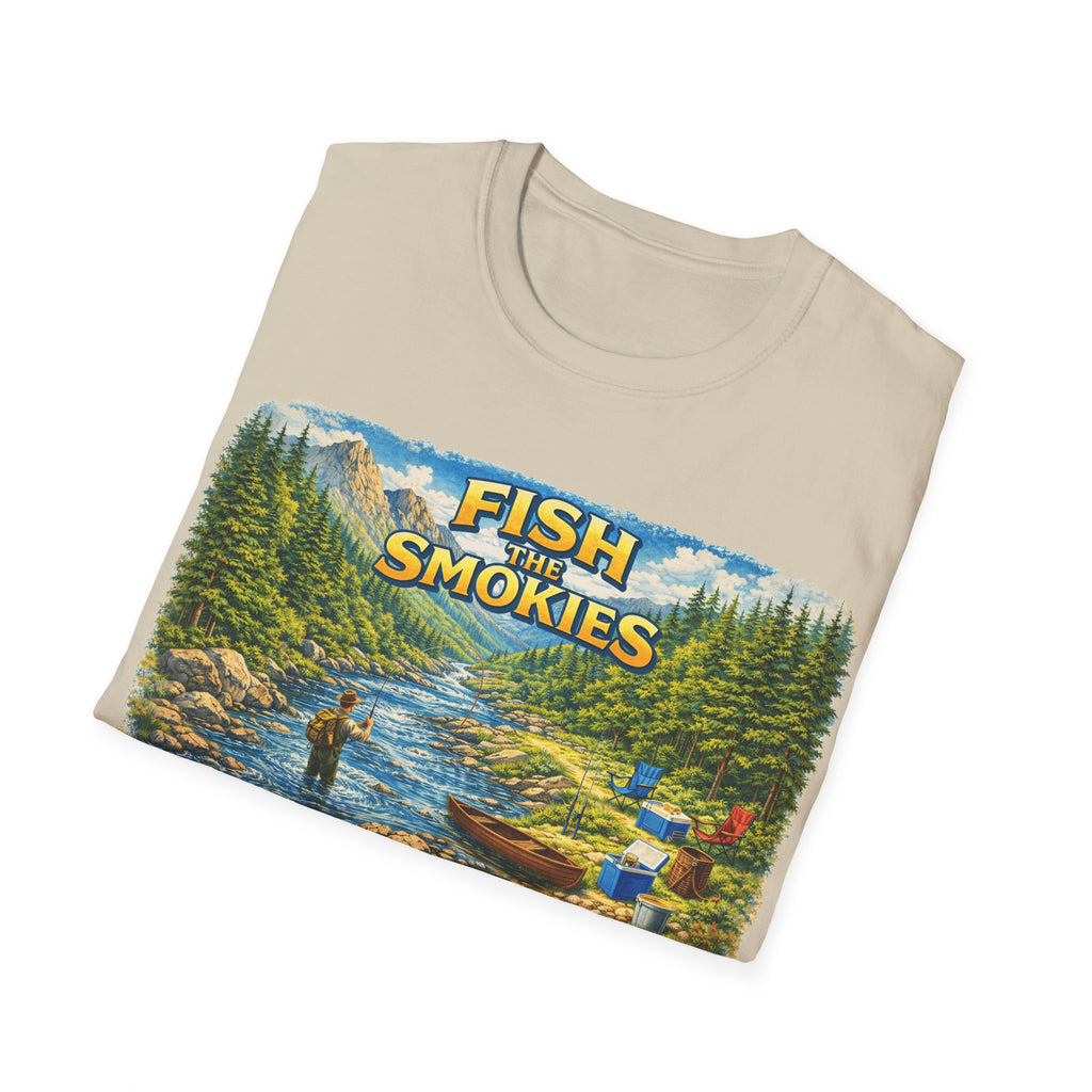 Fish the Smokies Unisex T-Shirt — Scenic Fishing River Graphic Tee
