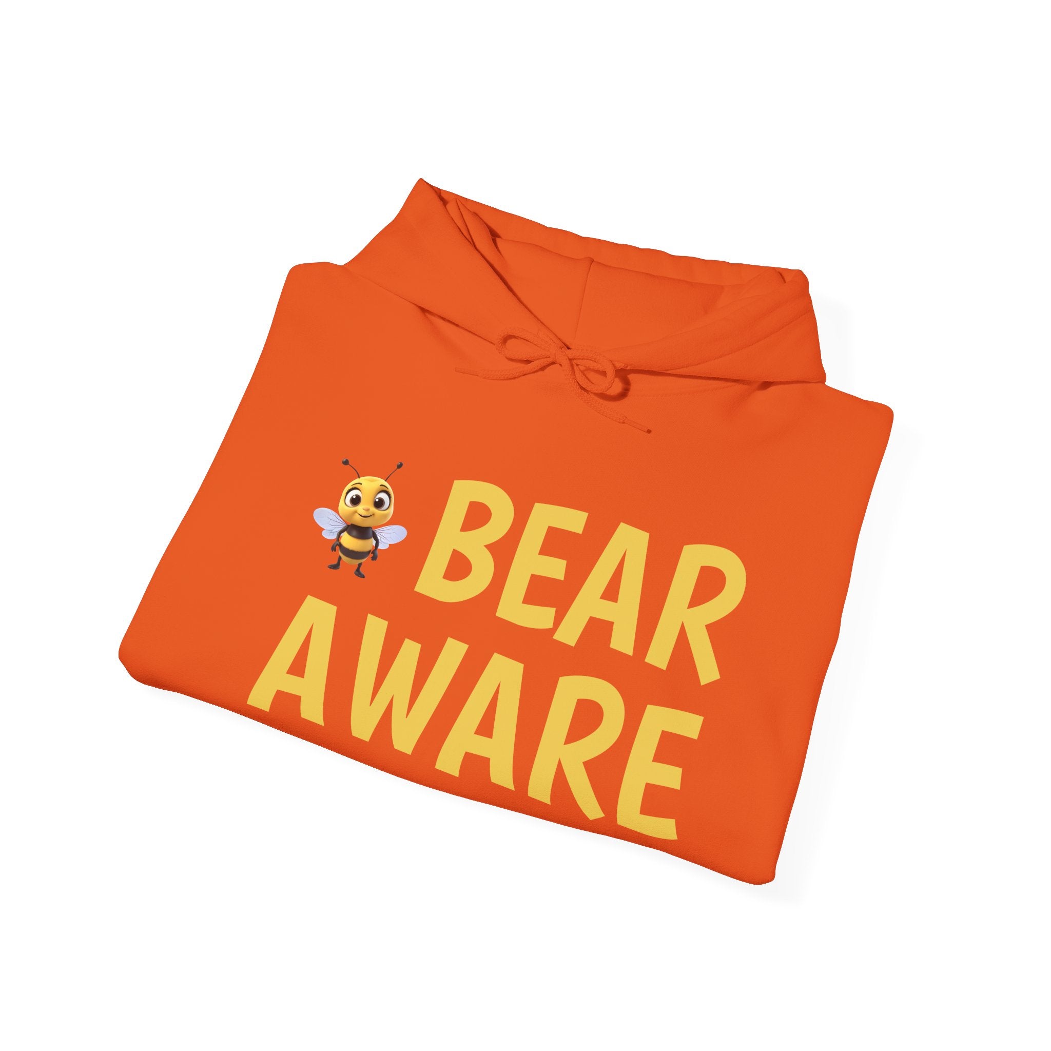 Bear Aware  Unisex Hoodie — Cute Bee Graphic Pullover