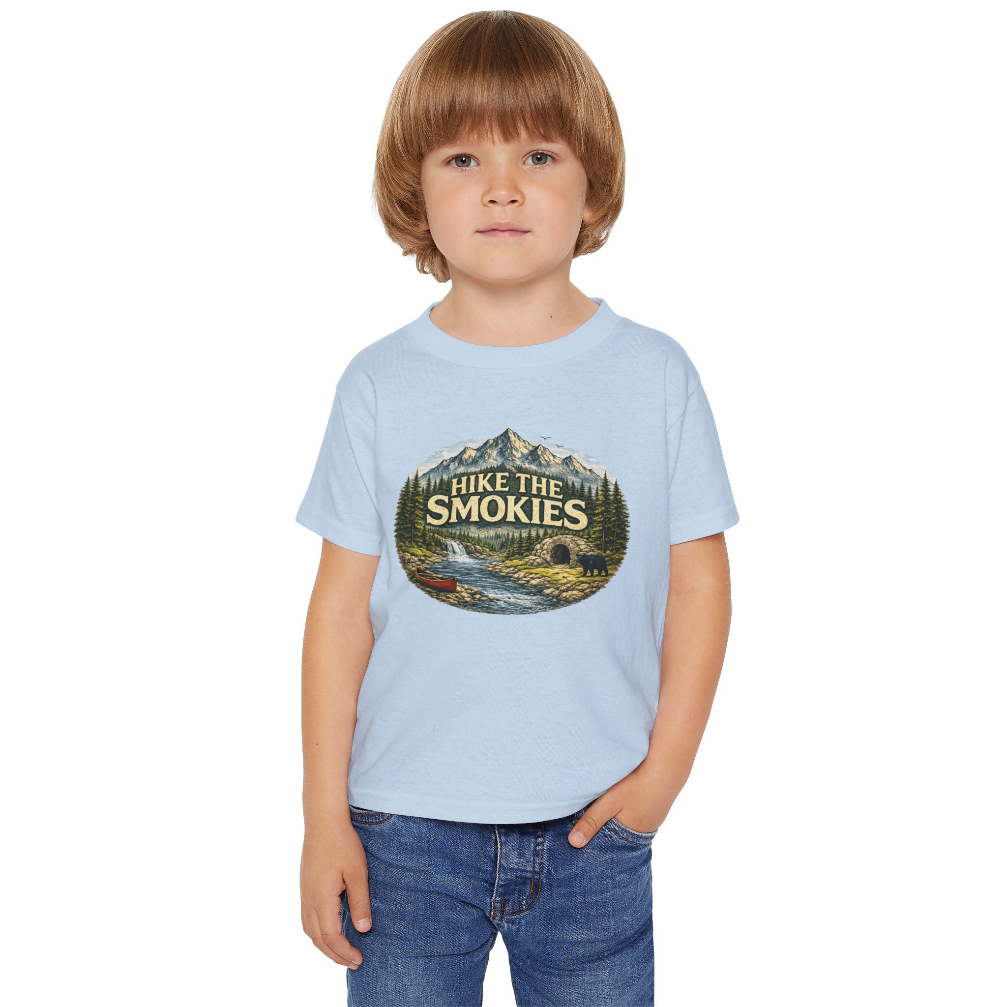 Toddler T‑Shirt — "Hike The Smokies" Mountain & Bear Outdoor Adventure Tee