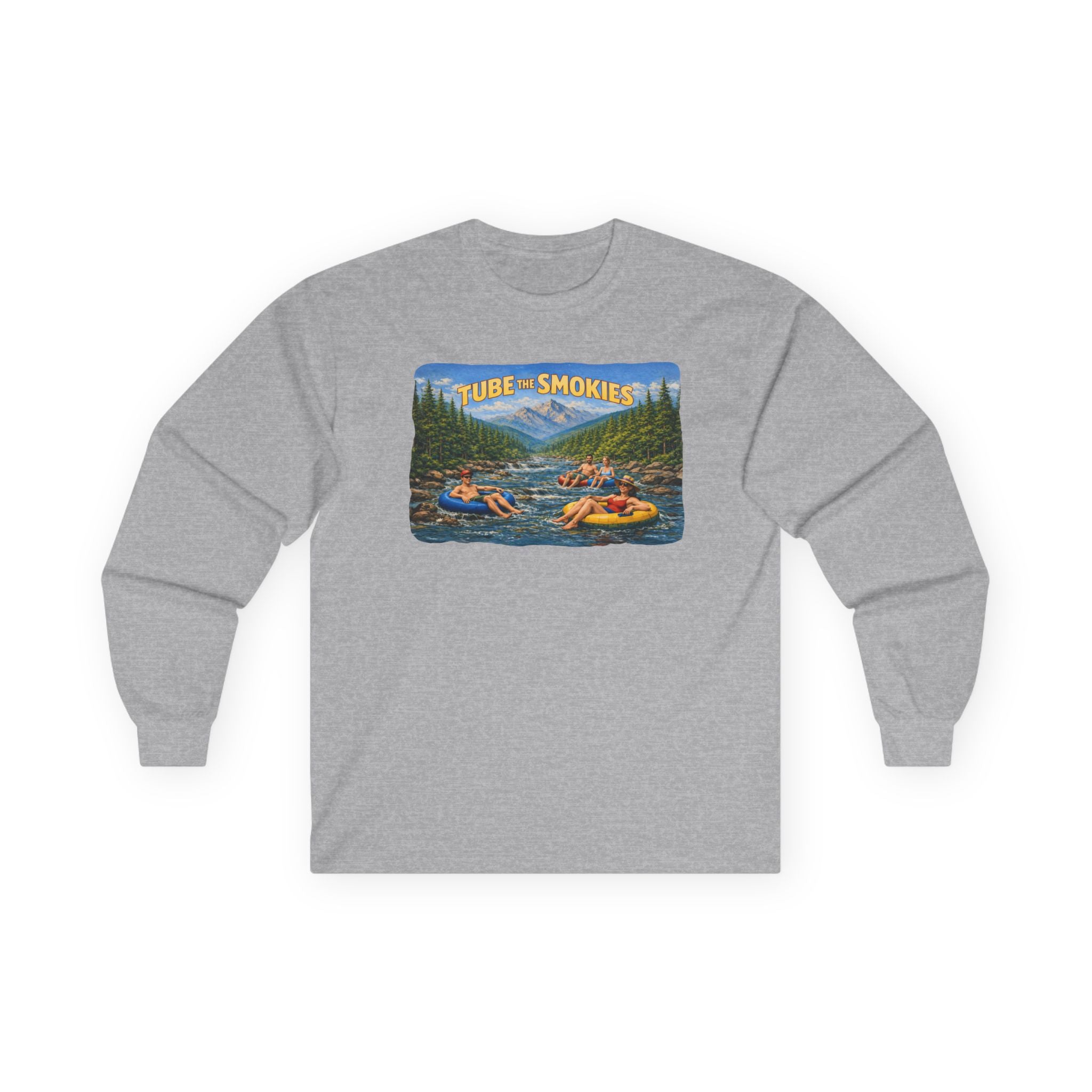 Smokies River Tubing Long Sleeve Tee – Vintage Outdoor Adventure Design