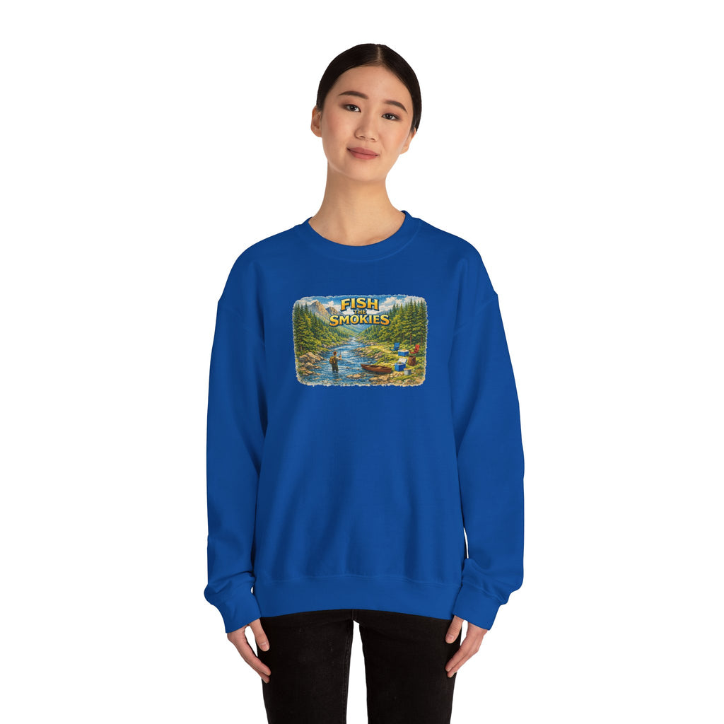 Fish Smokies Fishing Crewneck Unisex Sweatshirt
