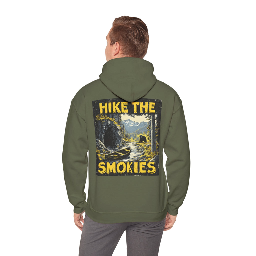 Hoodie - Vintage "Hike the Smokies" Smoky Mountains Unisex Hiking Graphic Pullover