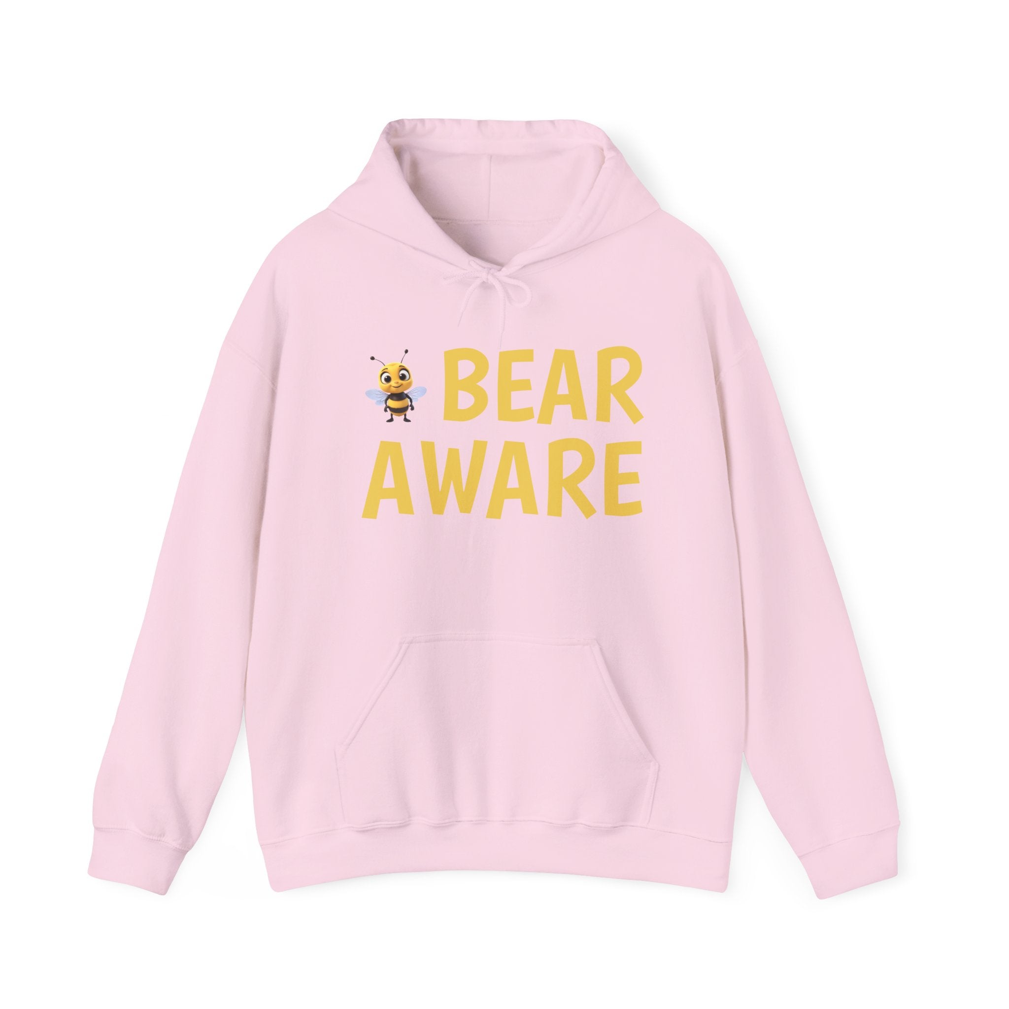 Bear Aware  Unisex Hoodie — Cute Bee Graphic Pullover