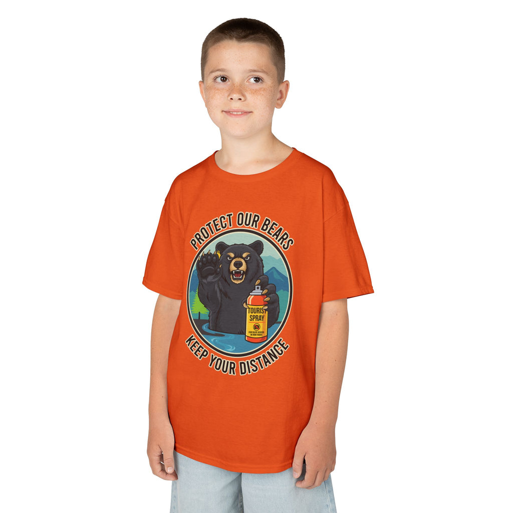 Kids T‑Shirt — "Protect Our Bears, Keep Your Distance" Cute Bear Conservation Tee