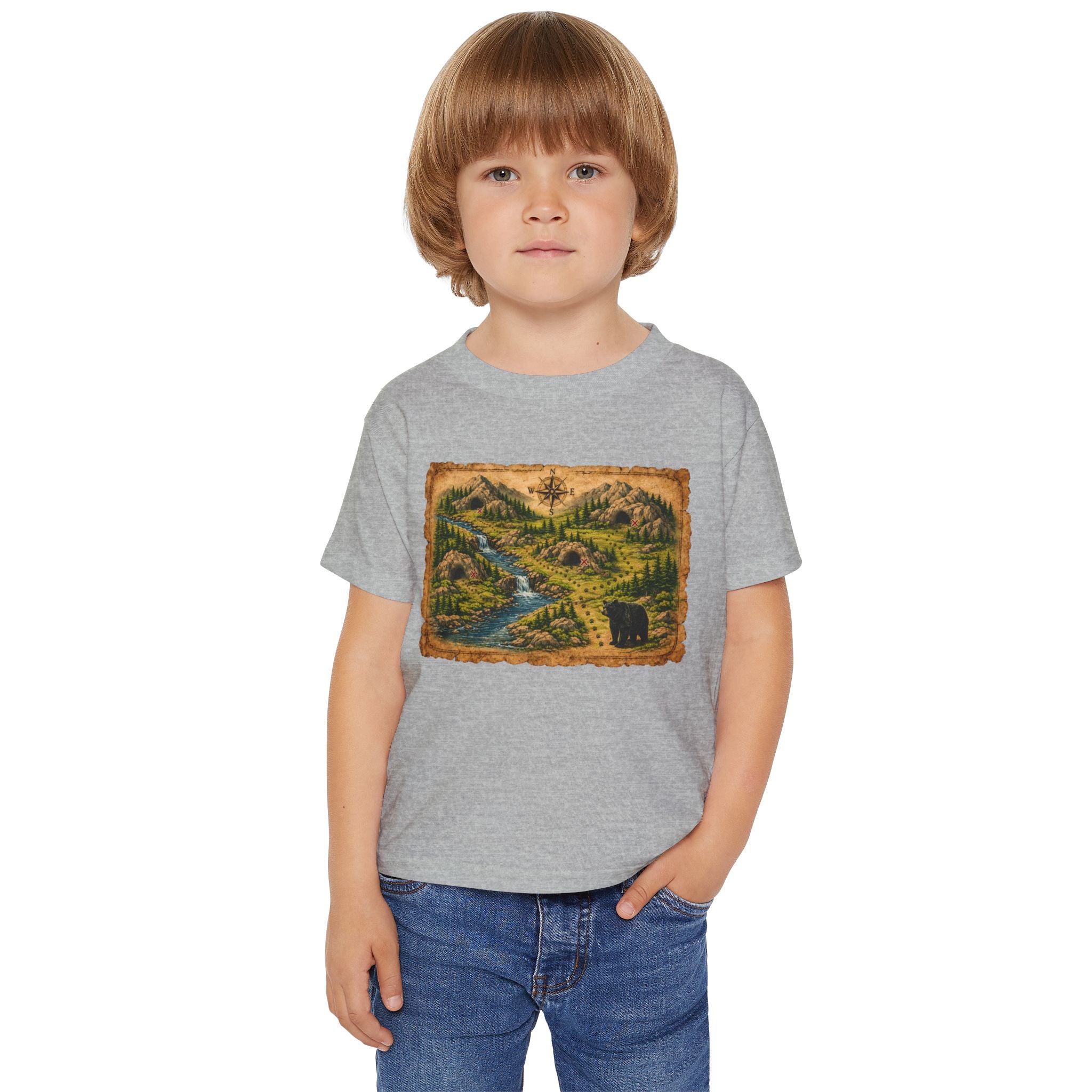 Toddler T-Shirt — Bear Cave Treasure Map