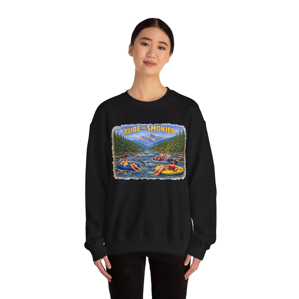 Tube the Smokies Crewneck Sweatshirt – Scenic River Tubing Graphic