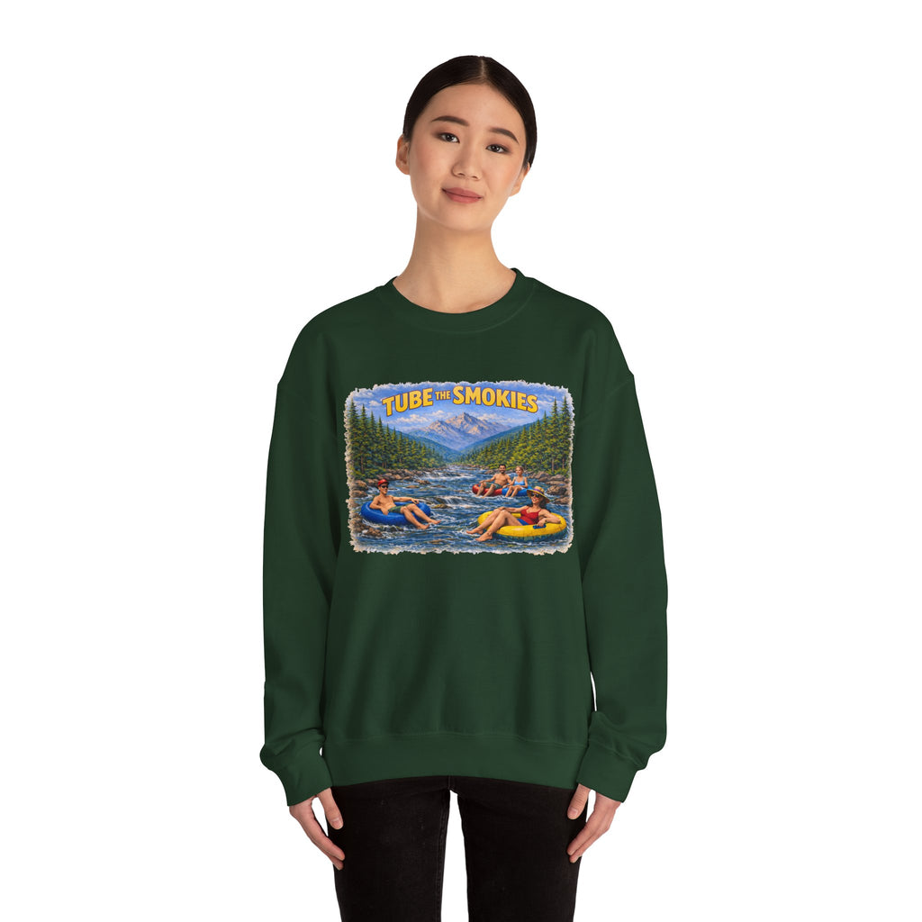 Tube the Smokies Crewneck Sweatshirt – Scenic River Tubing Graphic