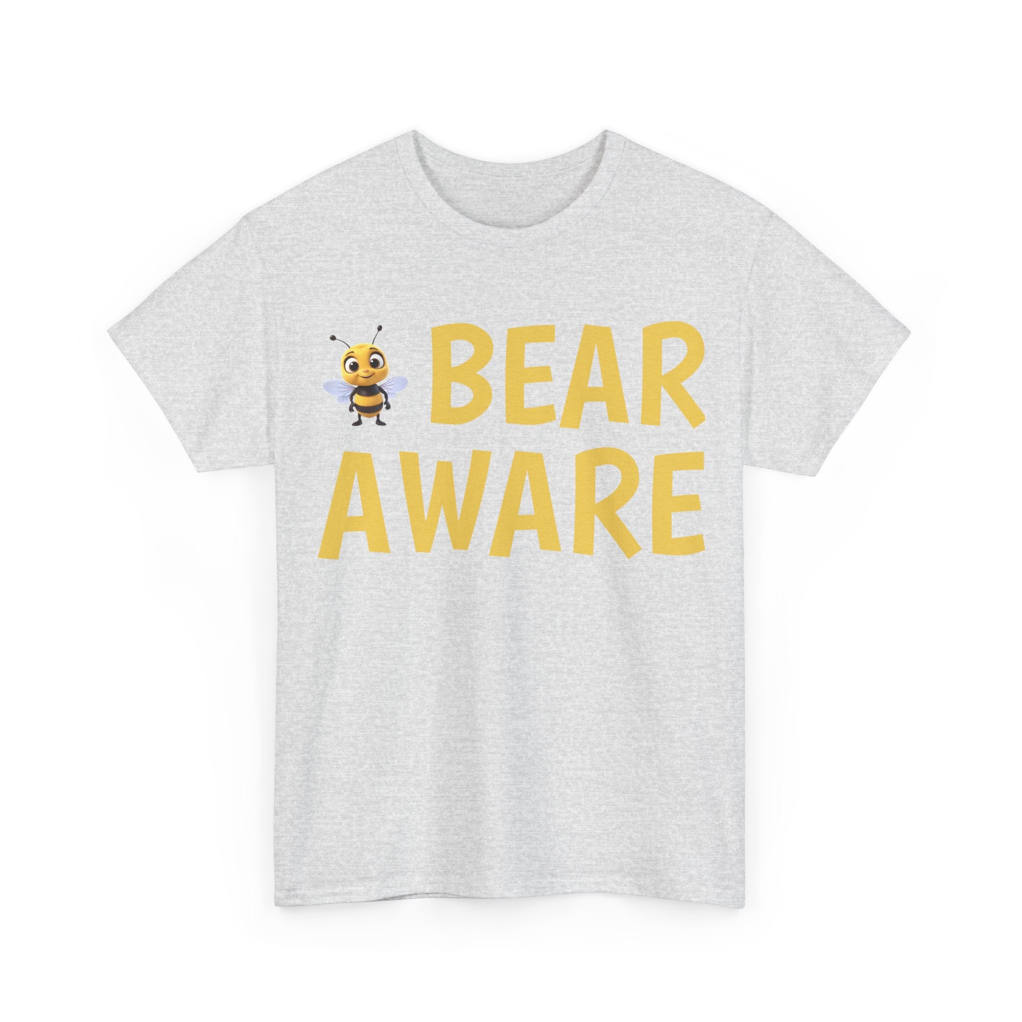 Bear Aware Unisex Tee — Cute Bee Graphic Wildlife Awareness T-Shirt