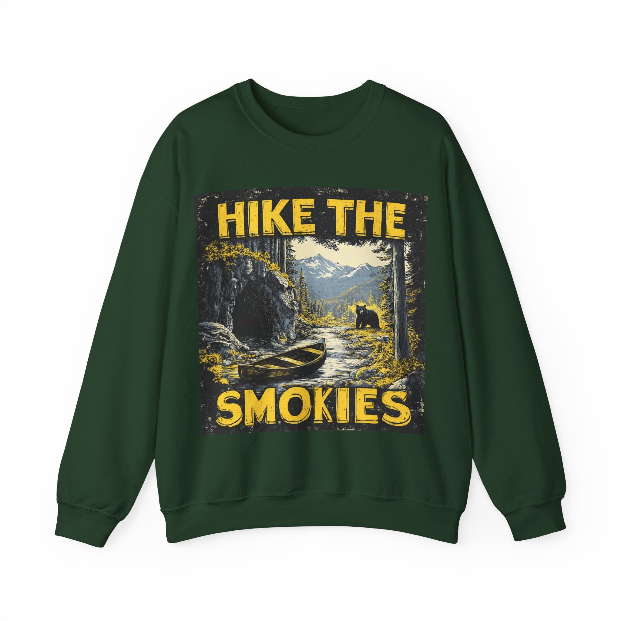 Hike the Smokies Sweatshirt — Vintage Mountain Hiking Unisex Crewneck