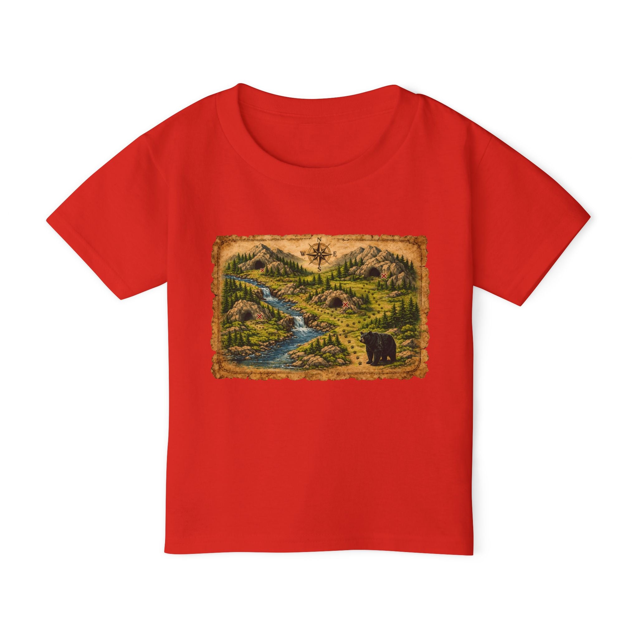 Toddler T-Shirt — Bear Cave Treasure Map
