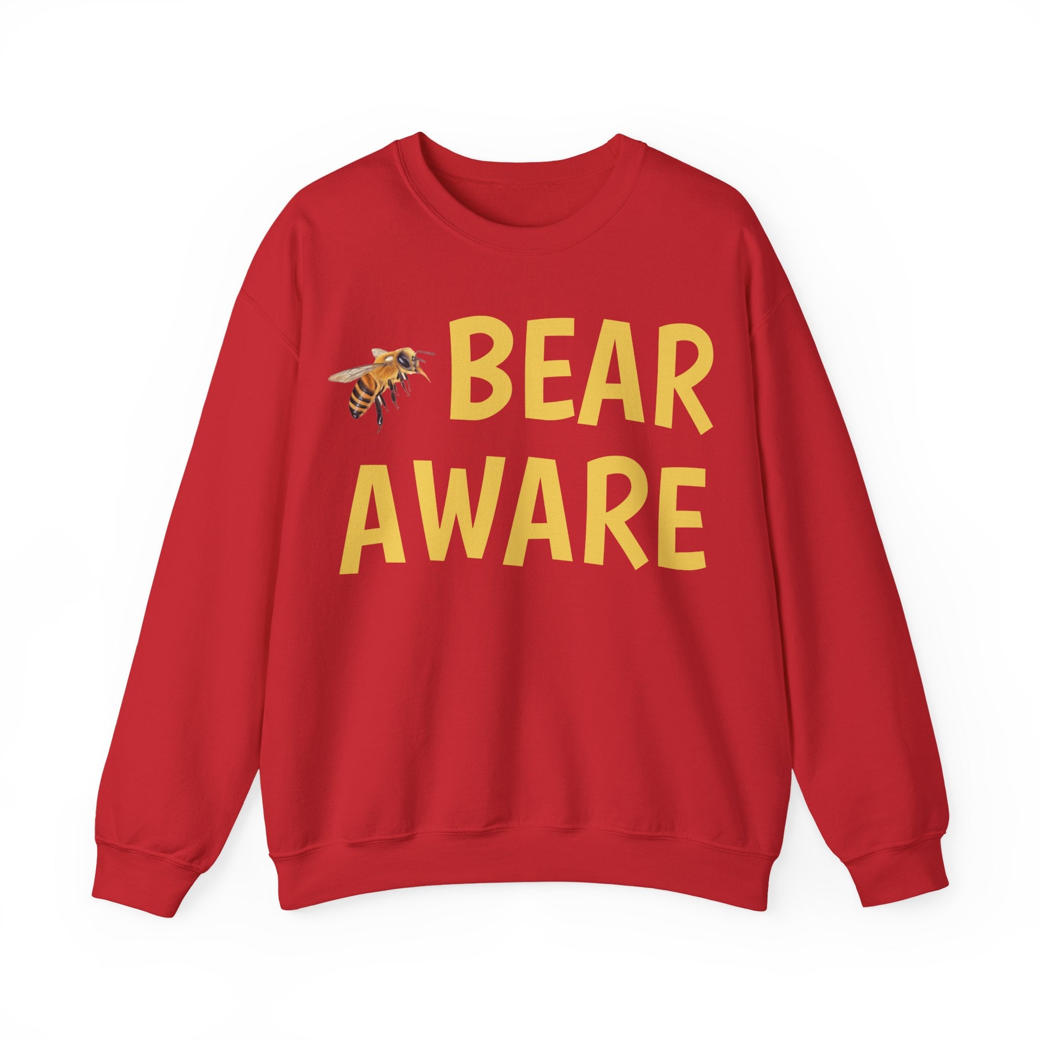 Bear Aware Unisex Crewneck Sweatshirt — Nature-Lover Eco Graphic Pullover