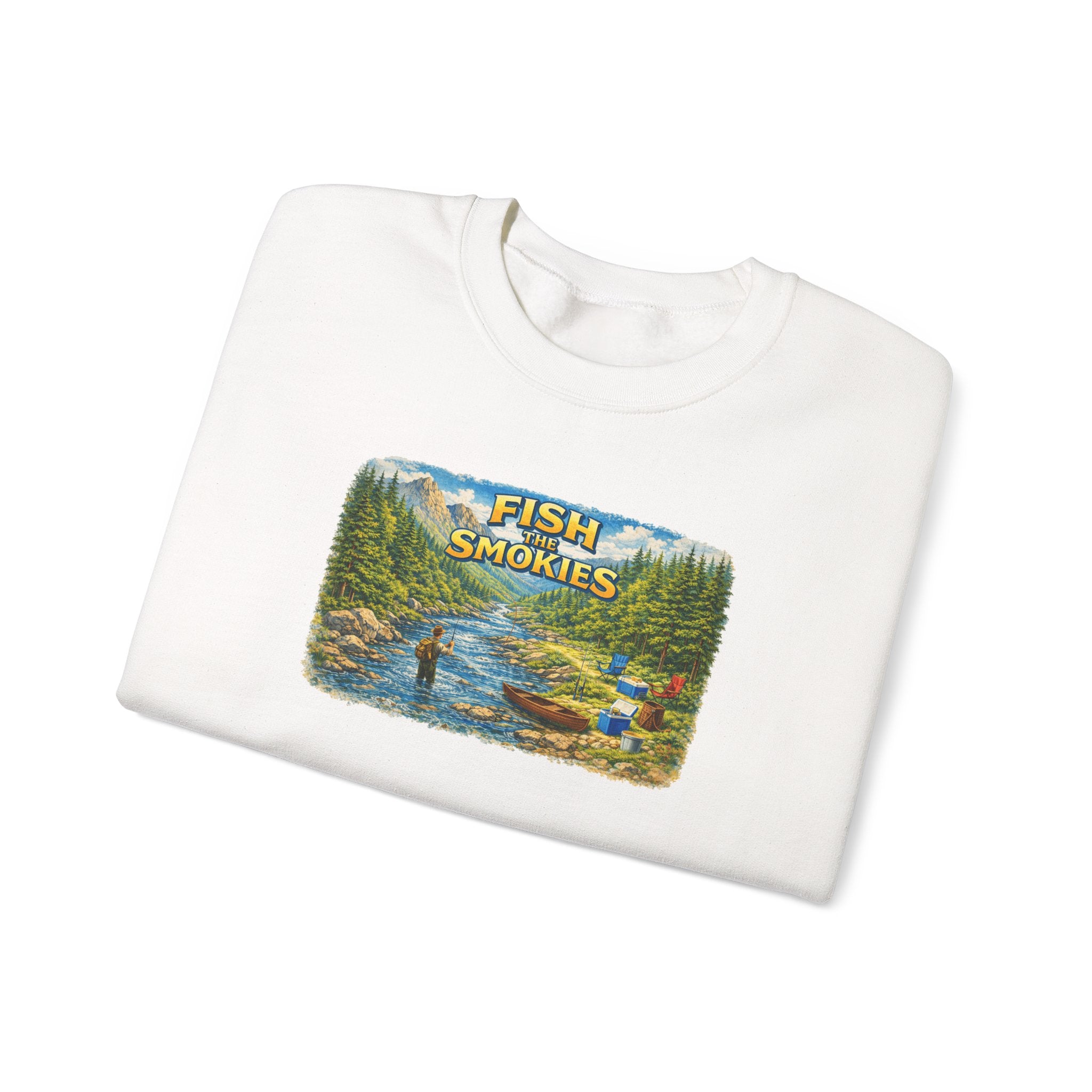 Fish Smokies Fishing Crewneck Unisex Sweatshirt