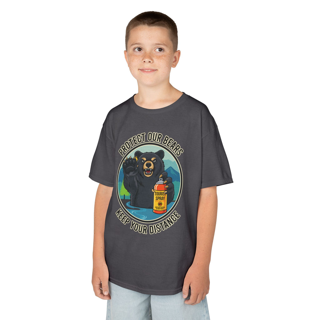 Kids T‑Shirt — "Protect Our Bears, Keep Your Distance" Cute Bear Conservation Tee