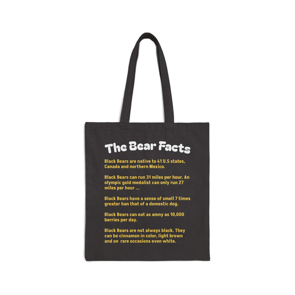 Tote Bag — "The Bear Facts" Educational Canvas Tote (Funny Wildlife Facts)