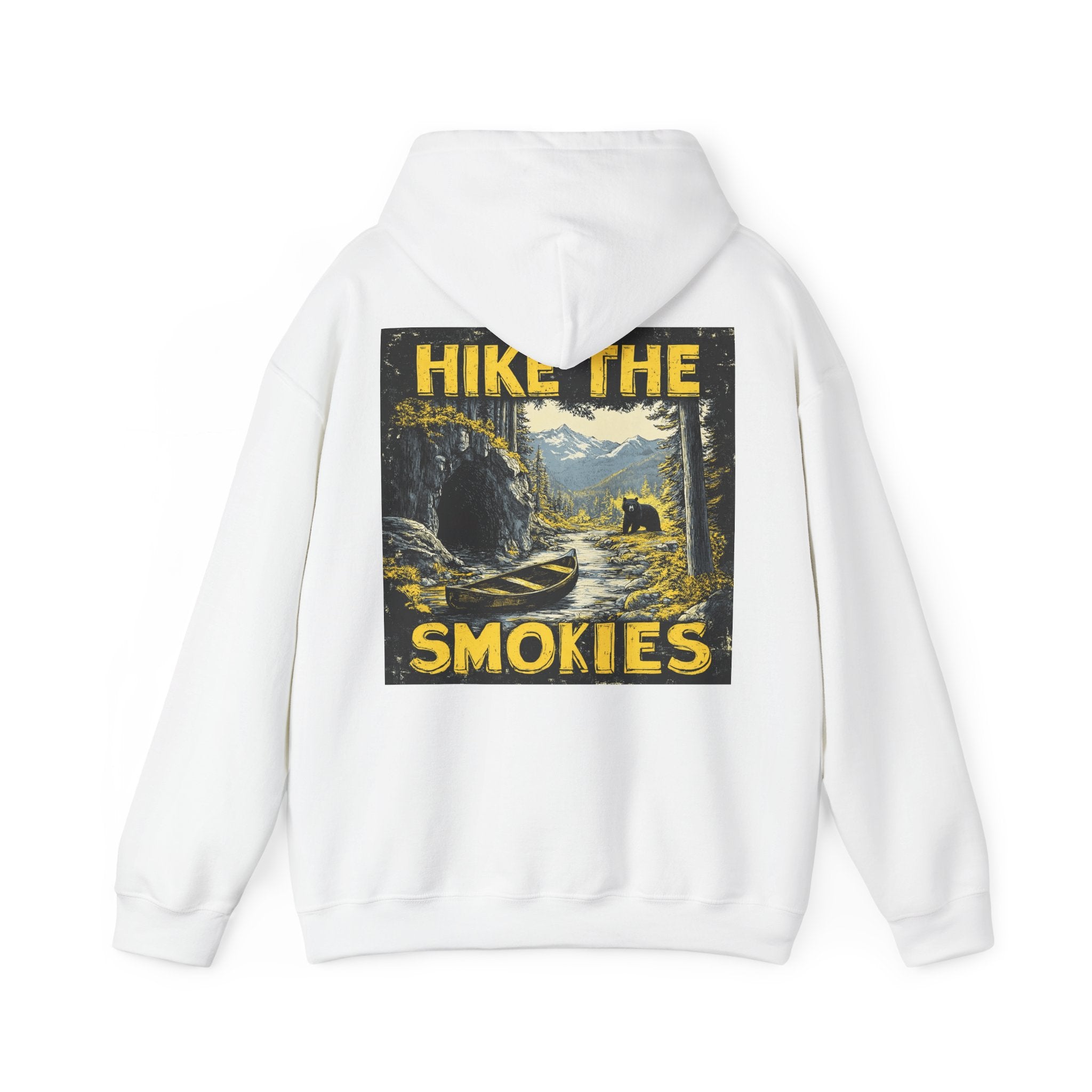 Hoodie - Vintage "Hike the Smokies" Smoky Mountains Unisex Hiking Graphic Pullover
