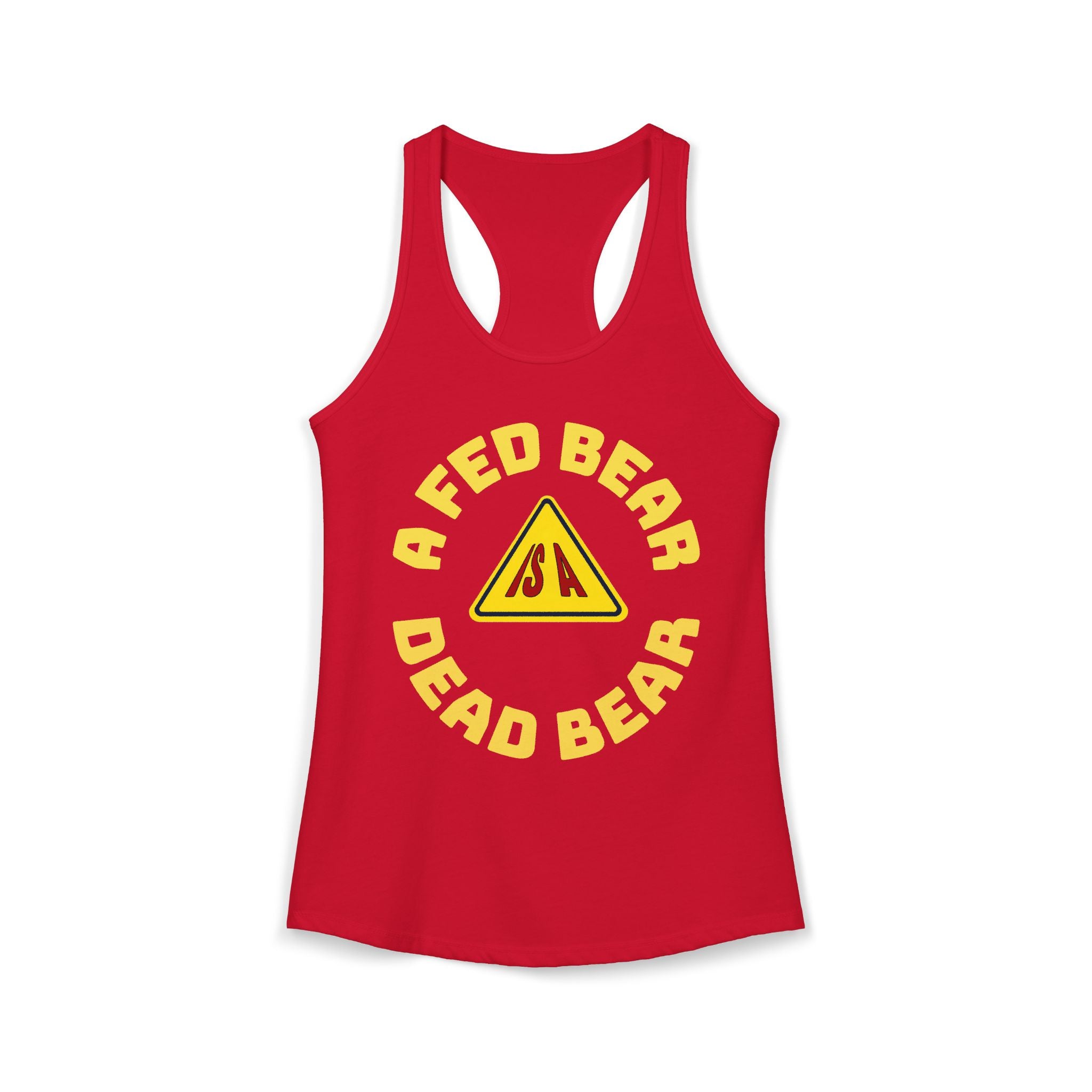 Fed Bear/Dead Bear  Women's Racerback Tank/Wildlife Awareness