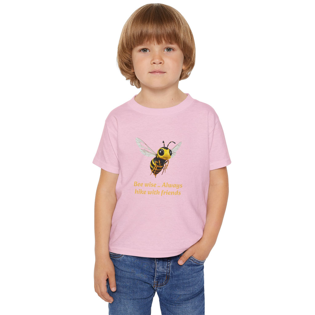 Toddler T‑Shirt — Cute Bee Design “Bee Wise… Always Hike with Friends”