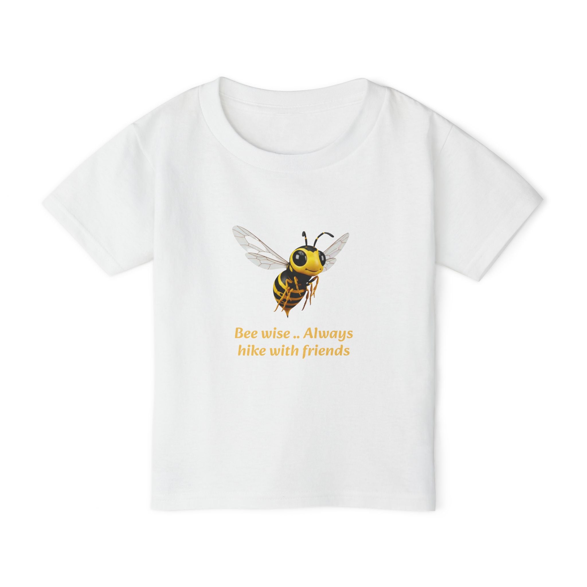 Toddler T‑Shirt — Cute Bee Design “Bee Wise… Always Hike with Friends”
