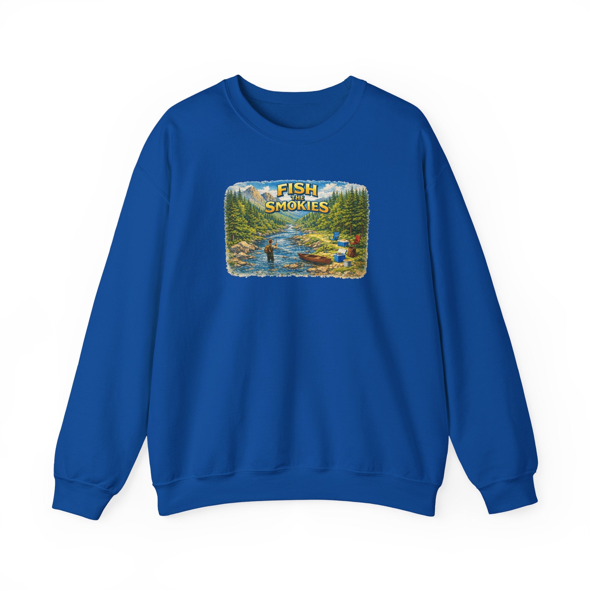 Fish Smokies Fishing Crewneck Unisex Sweatshirt