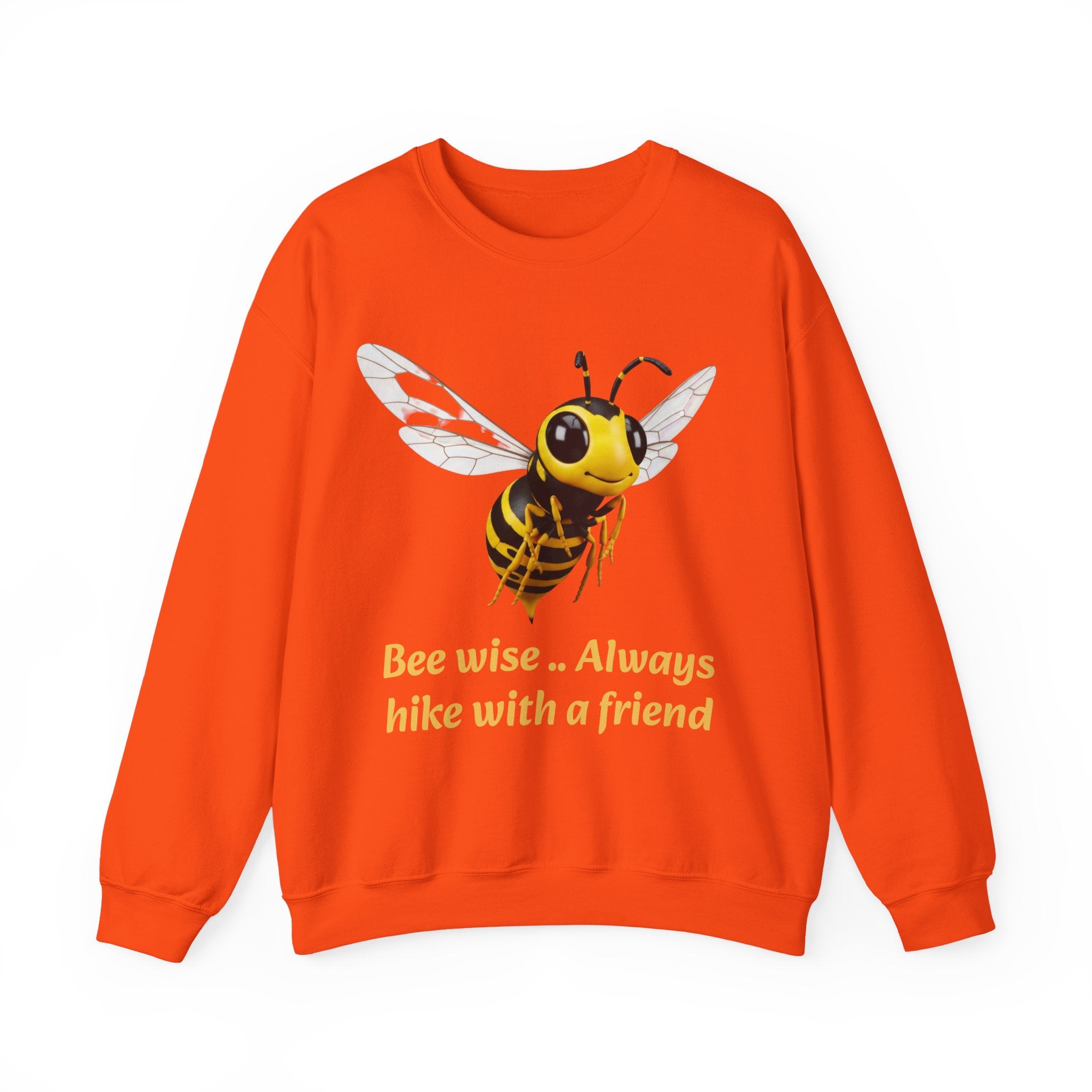 Bee Wise Crewneck Sweatshirt — Bee Illustration "Bee wise .. Always hike with a friend"