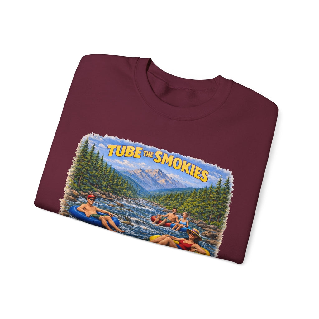 Tube the Smokies Crewneck Sweatshirt – Scenic River Tubing Graphic