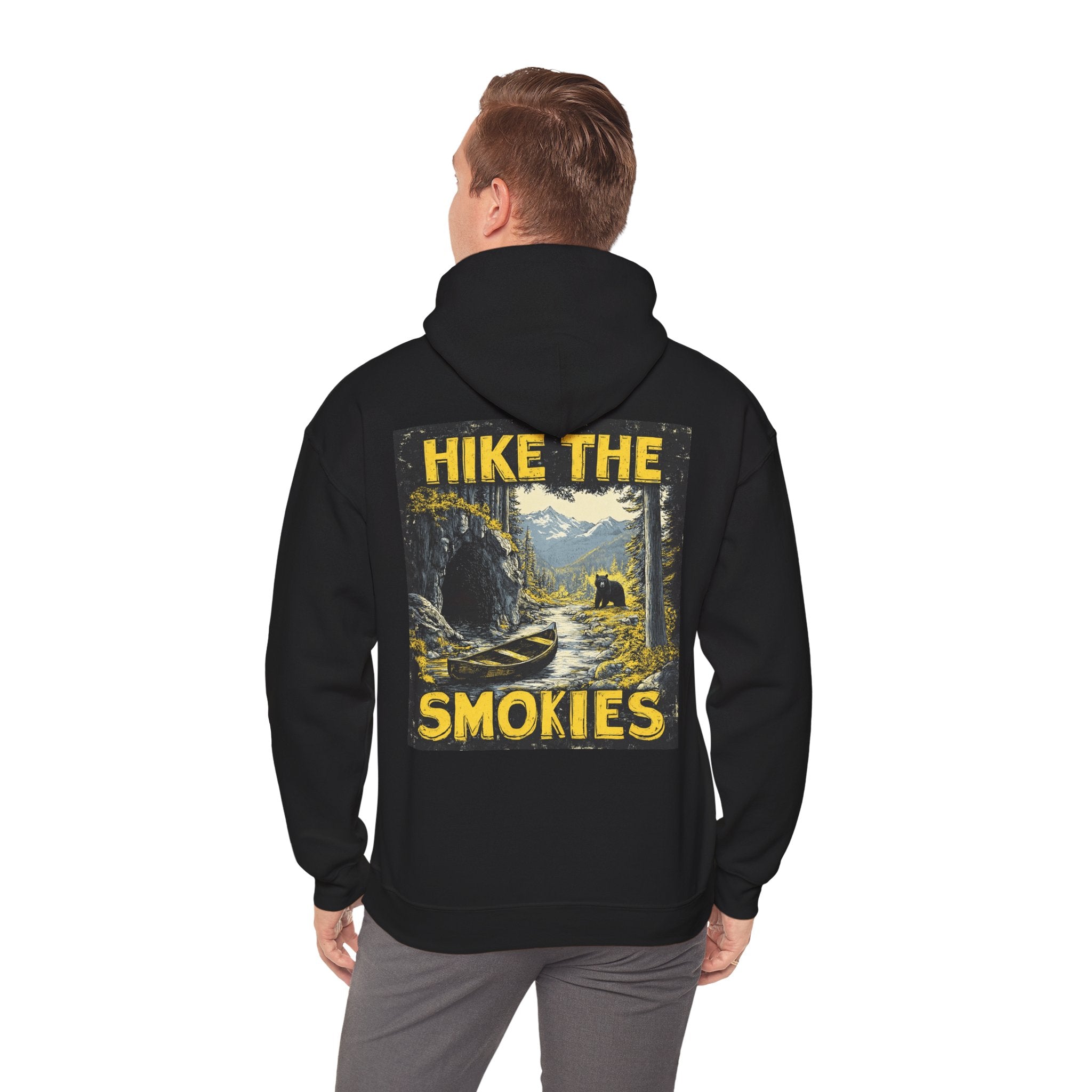 Hoodie - Vintage "Hike the Smokies" Smoky Mountains Unisex Hiking Graphic Pullover