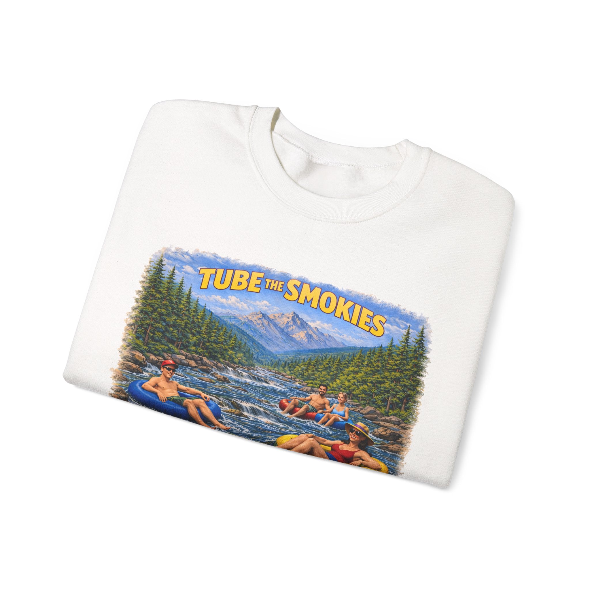 Tube the Smokies Crewneck Sweatshirt – Scenic River Tubing Graphic