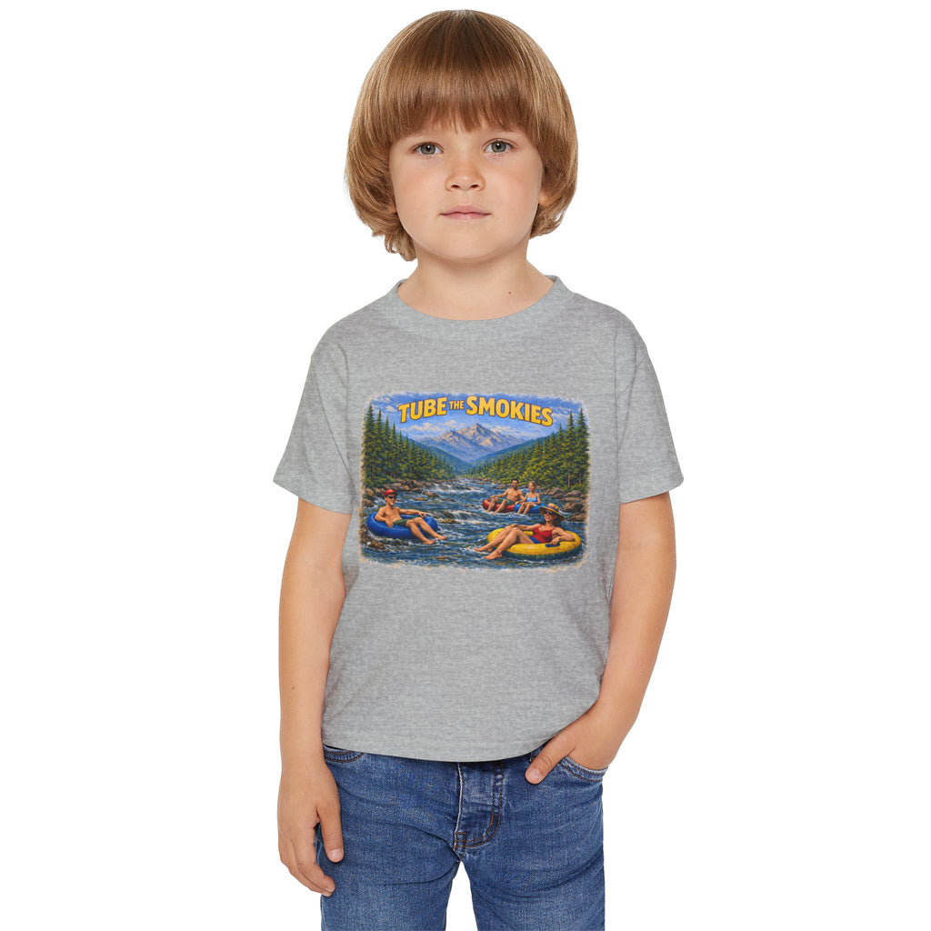 Tube the Smokies Toddler T-Shirt - Kids Summer River Tubing Graphic Tee