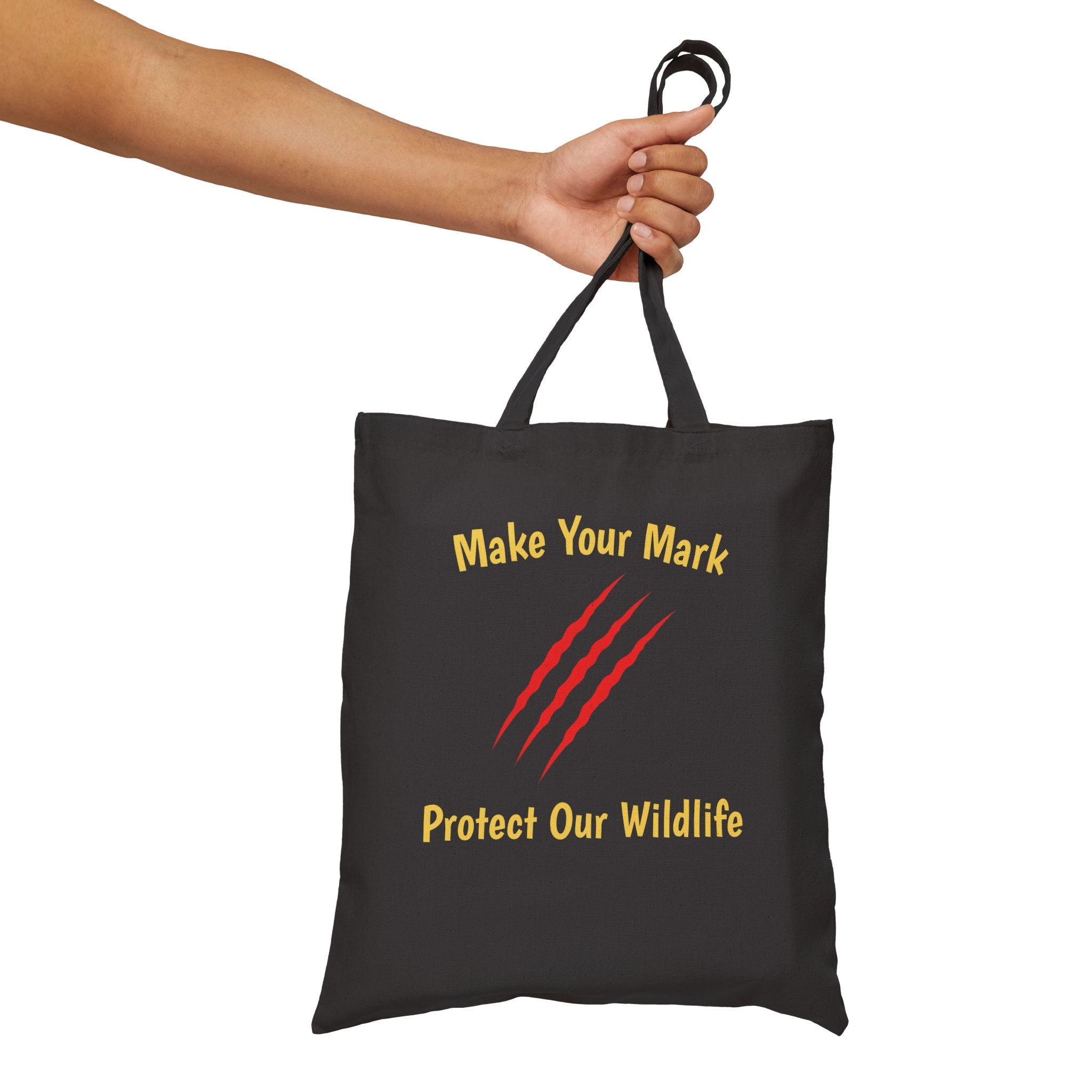 Tote Bag — "Make Your Mark, Protect Our Wildlife" Eco Canvas Shopper