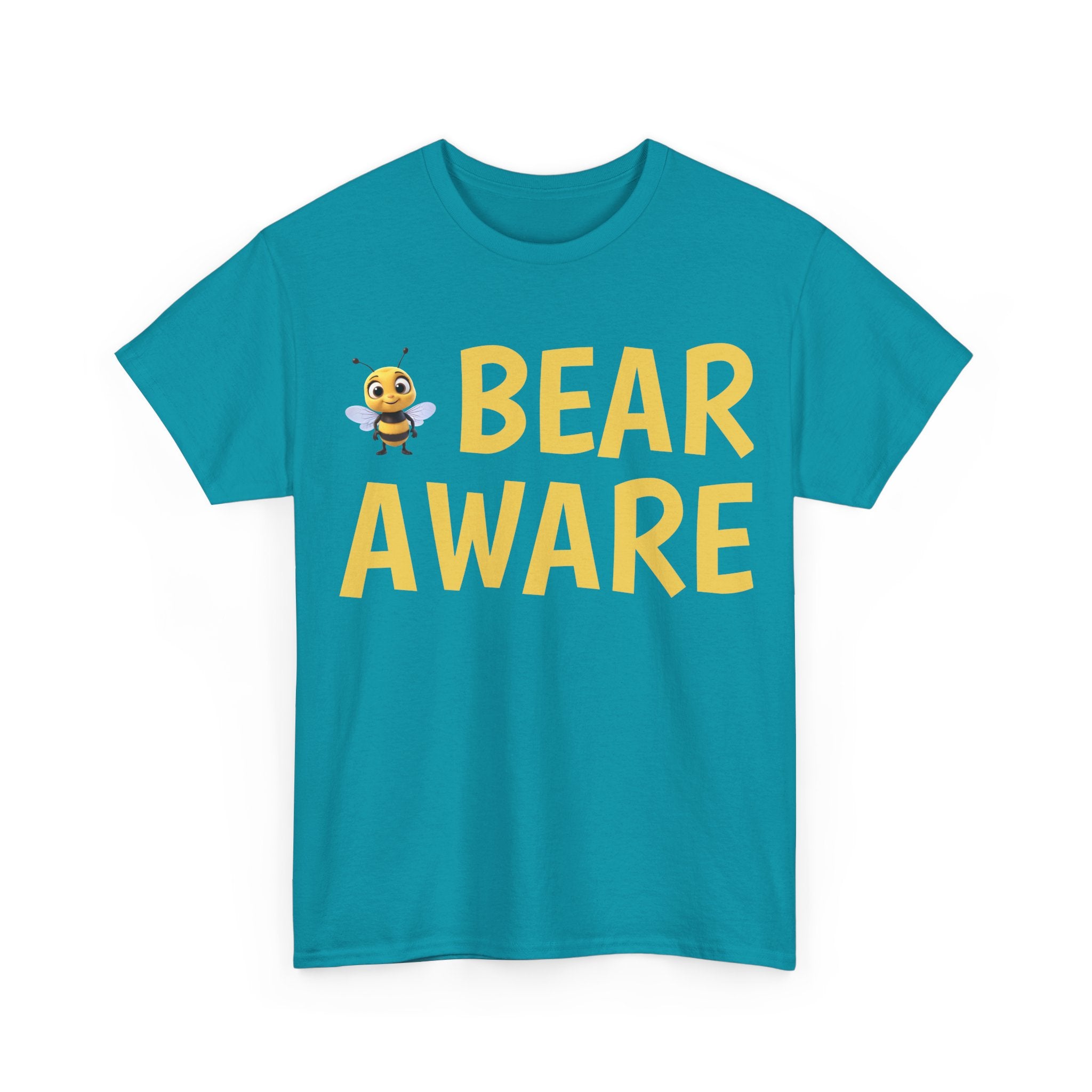Bear Aware Unisex Tee — Cute Bee Graphic Wildlife Awareness T-Shirt