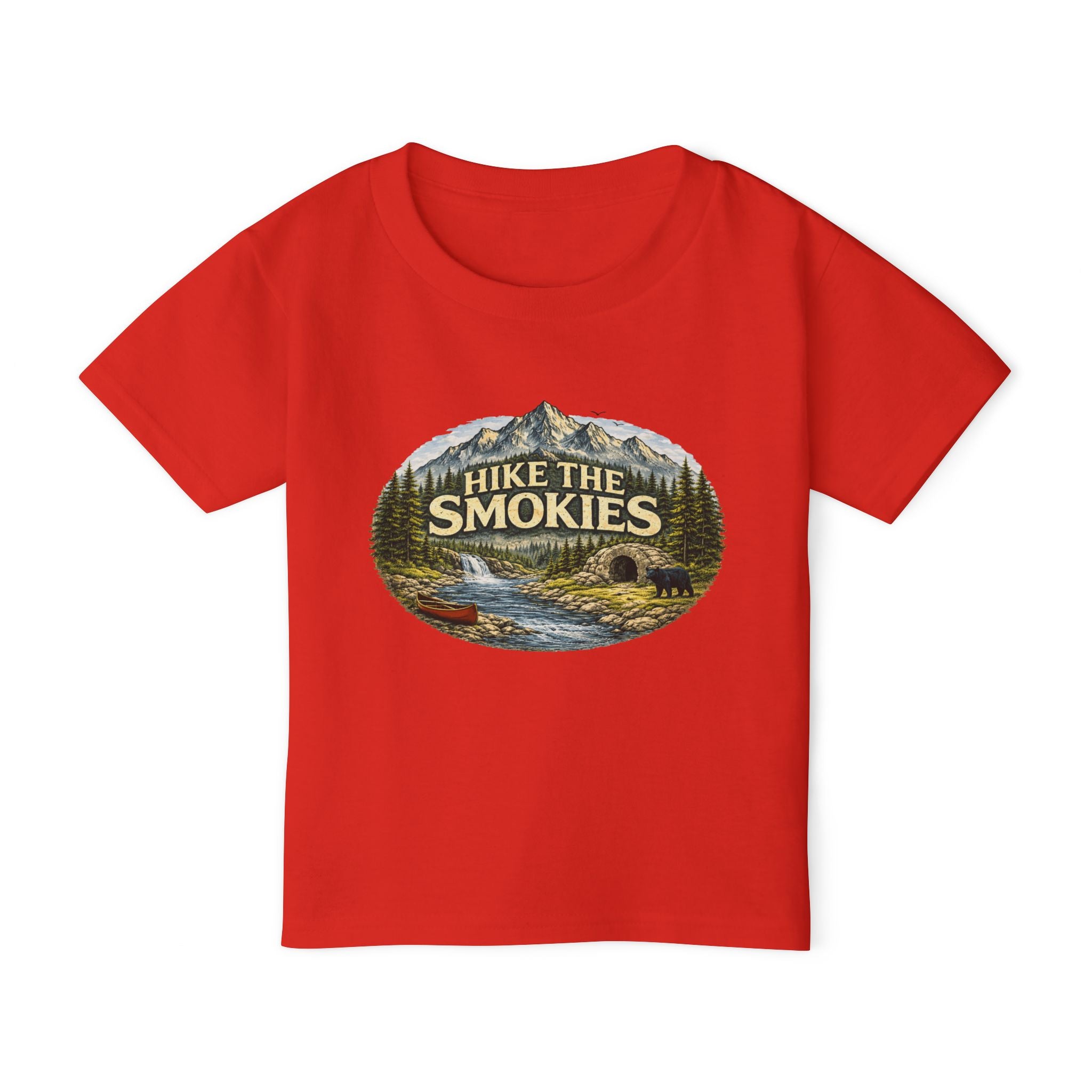 Toddler T‑Shirt — "Hike The Smokies" Mountain & Bear Outdoor Adventure Tee