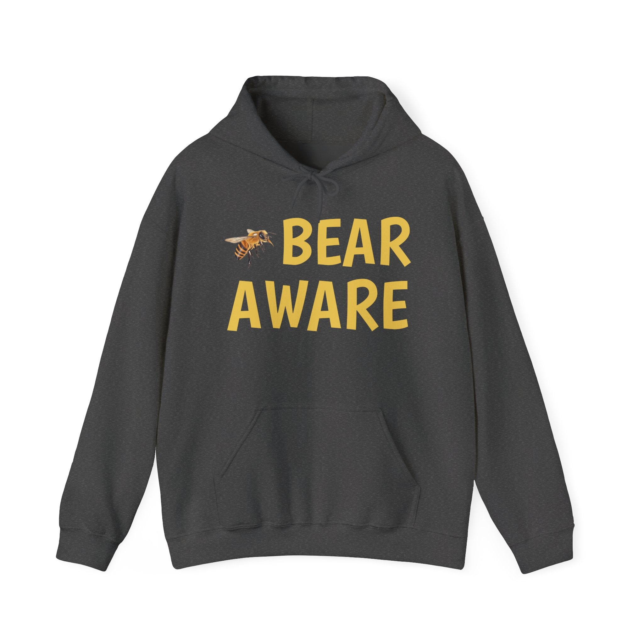 Bear Aware Hoodie - Cute Bear Illustration Wildlife Conservation Pullover