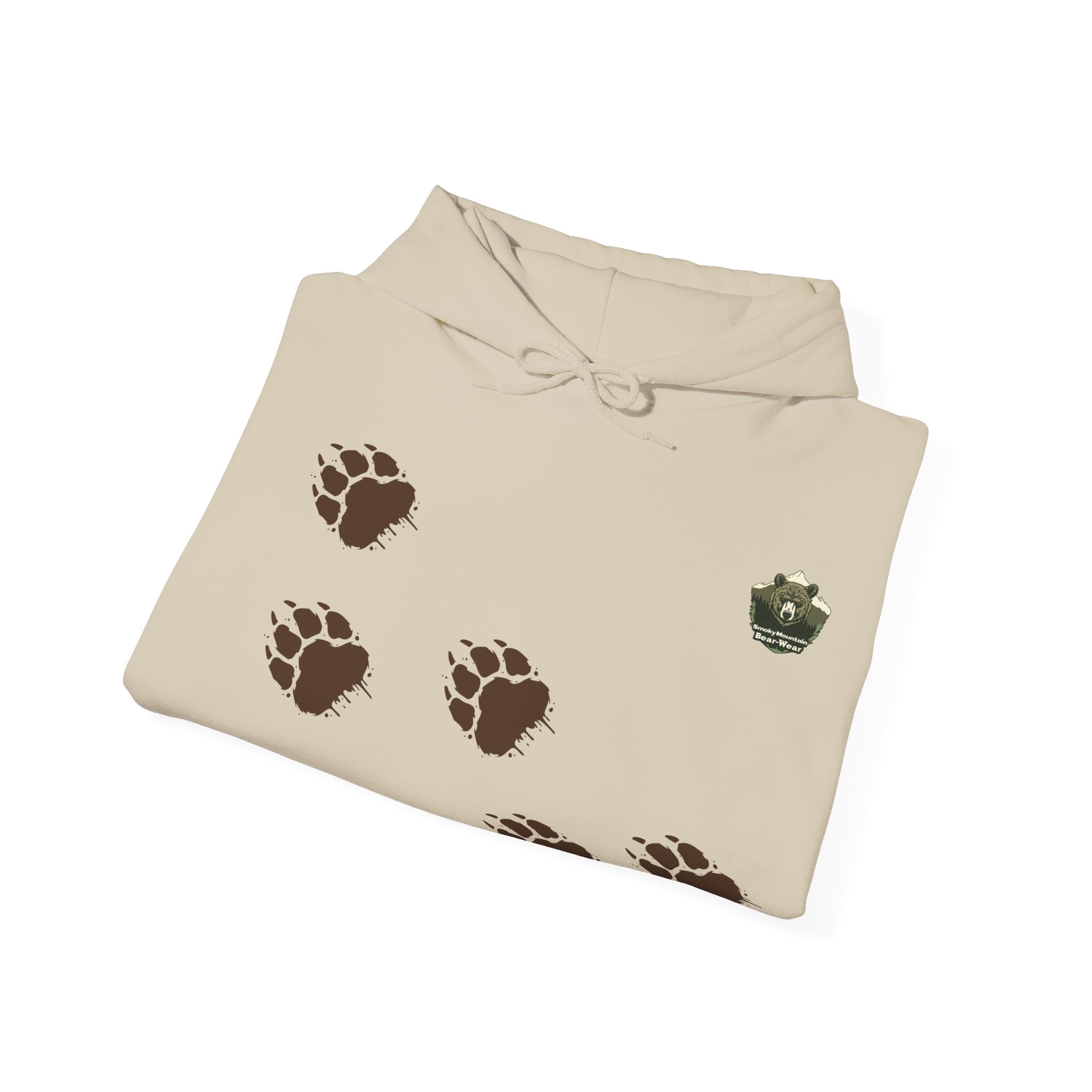 Muddy Bear Paw Tracks Unisex Hoodie  - Wildlife Awarenesas