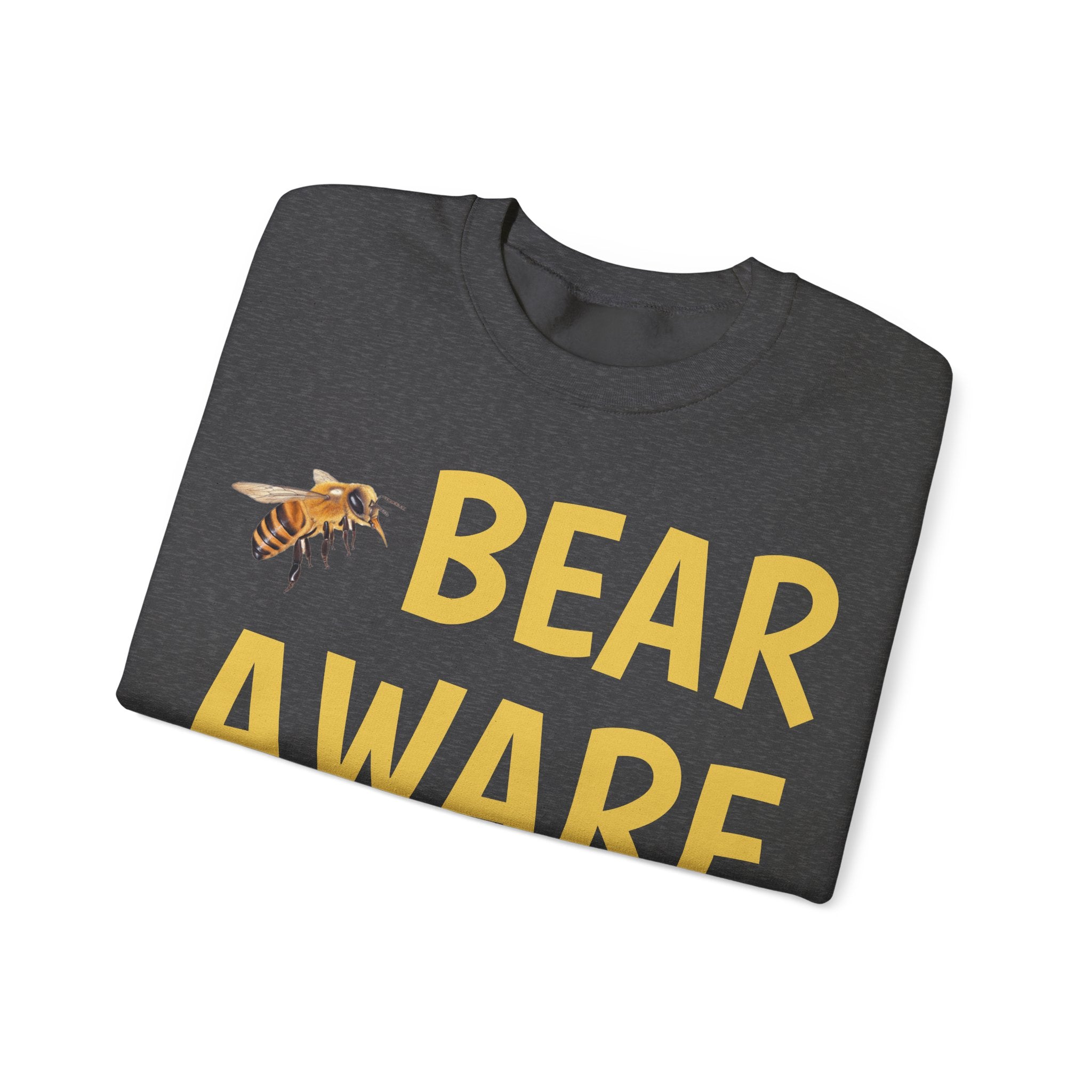 Bear Aware Unisex Crewneck Sweatshirt — Nature-Lover Eco Graphic Pullover