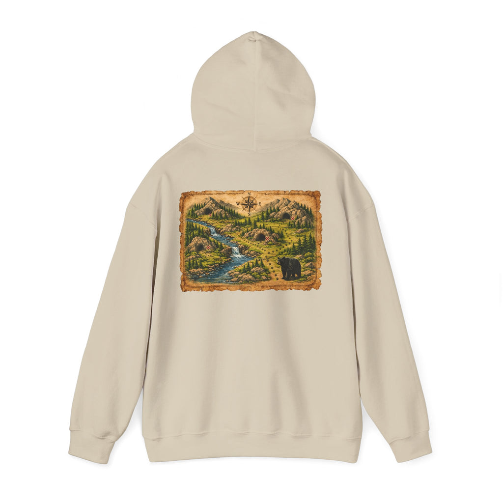 Scenic River Valley Hoodie — Vintage Wilderness Landscape Unisex Pullover