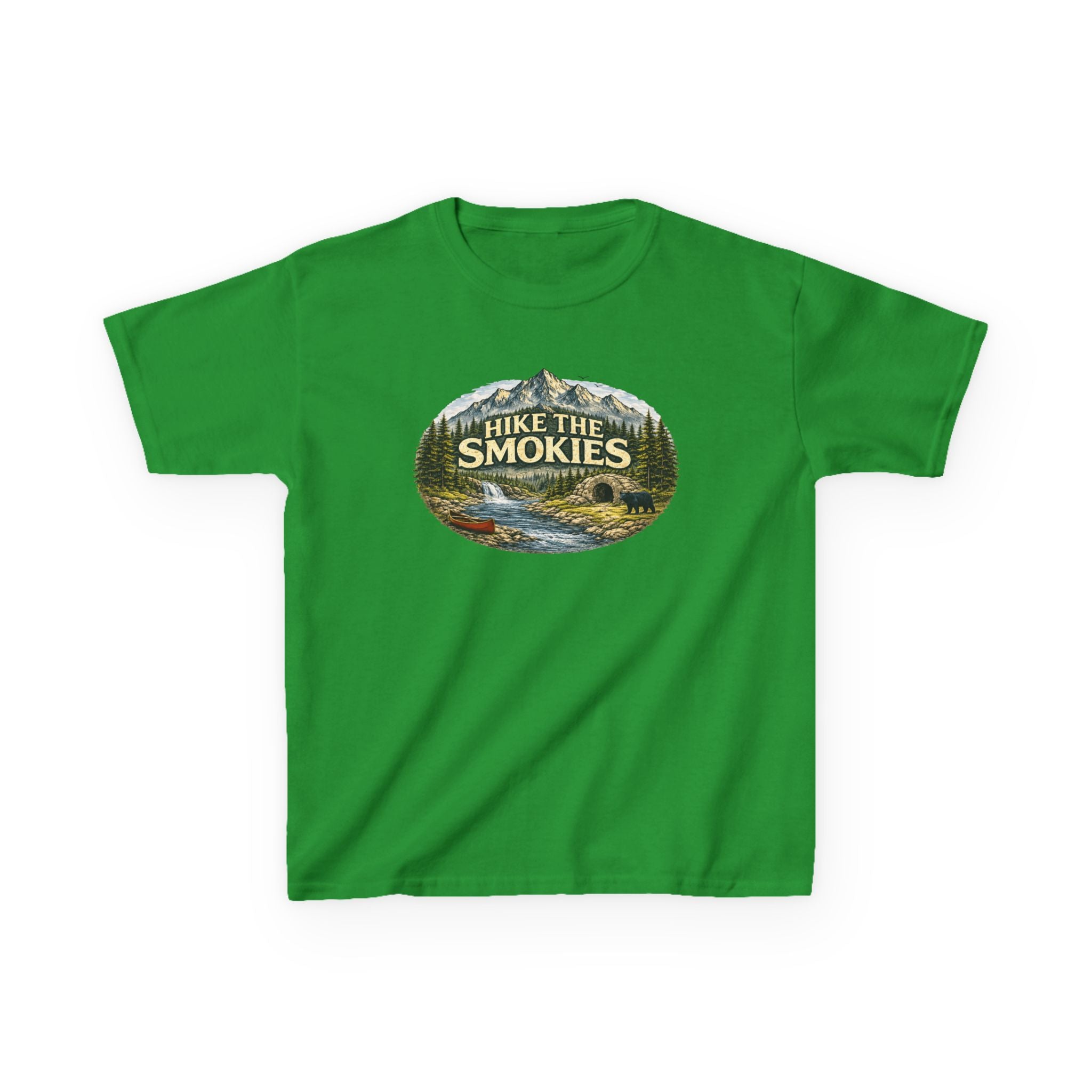 Kids Tee — "Hike the Smokies" Scenic Mountain Camping Shirt