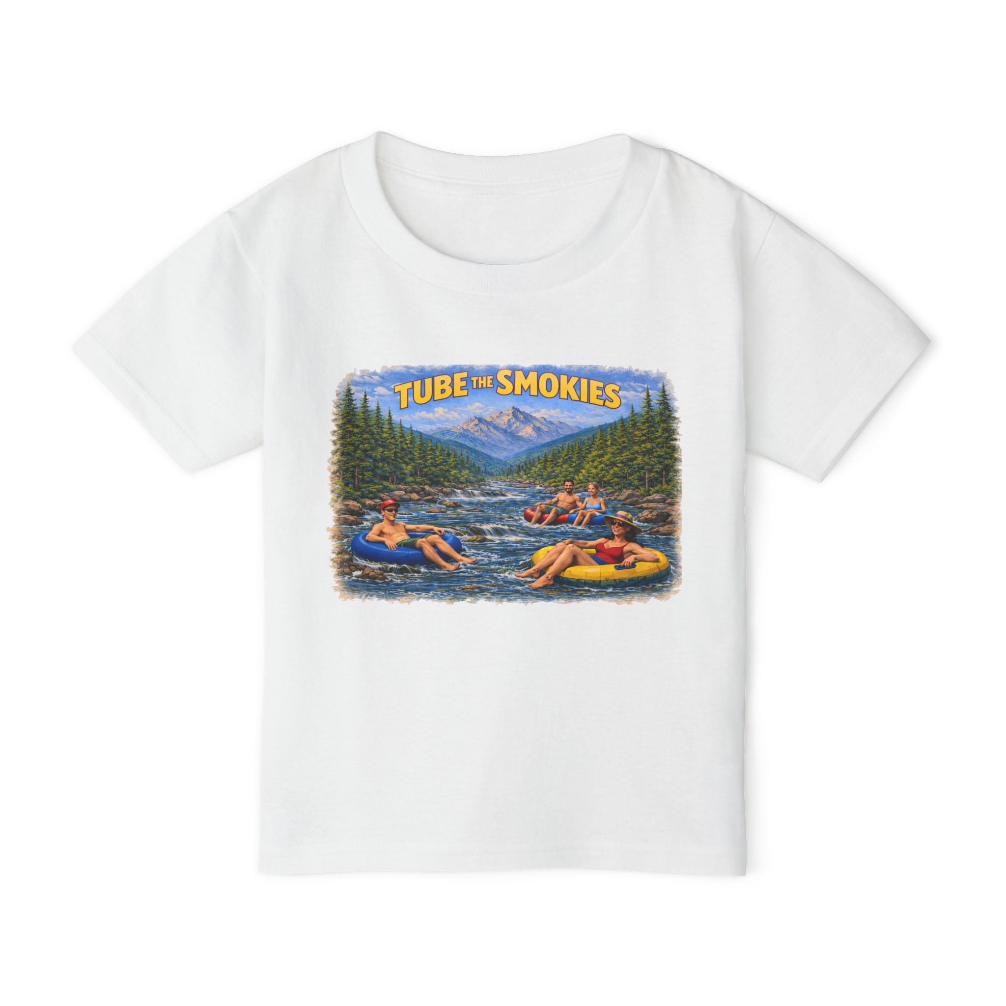 Tube the Smokies Toddler T-Shirt - Kids Summer River Tubing Graphic Tee