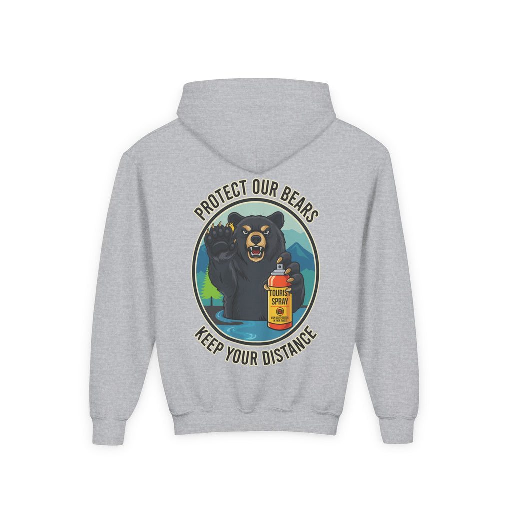 Bear Safety Youth Hoodie — "Protect Our Bears, Keep Your Distance"