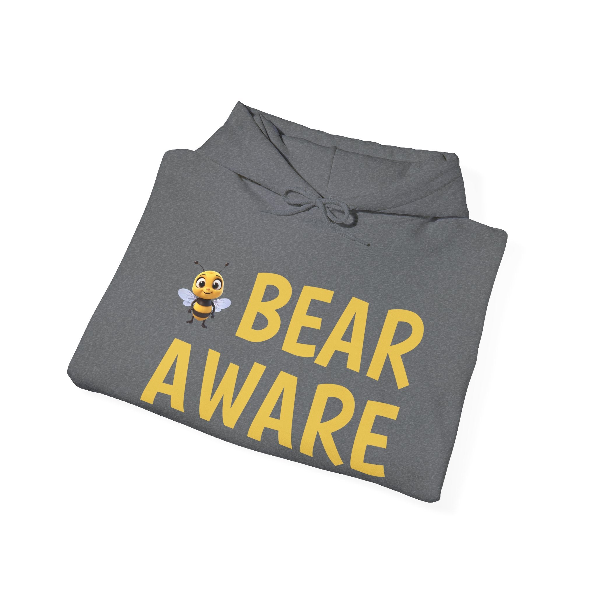 Bear Aware  Unisex Hoodie — Cute Bee Graphic Pullover