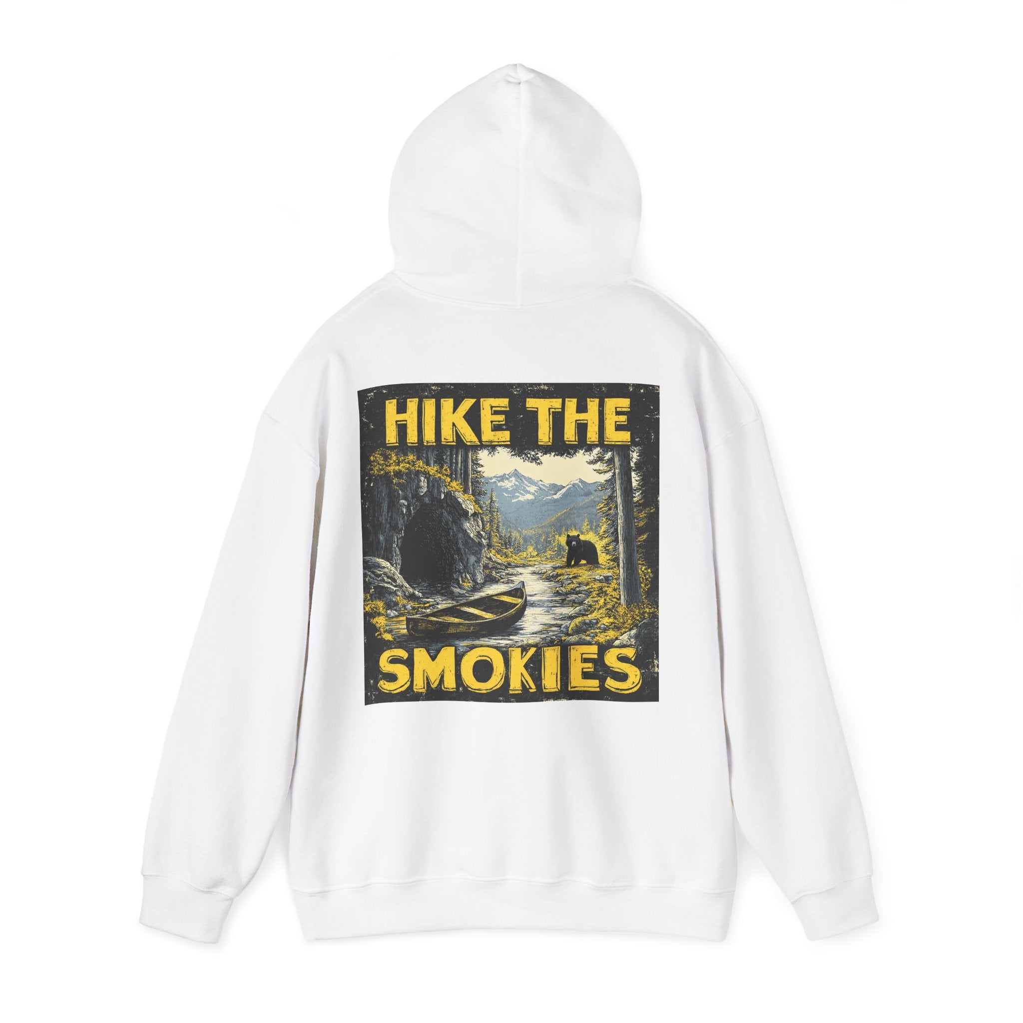 Hoodie - Vintage "Hike the Smokies" Smoky Mountains Unisex Hiking Graphic Pullover