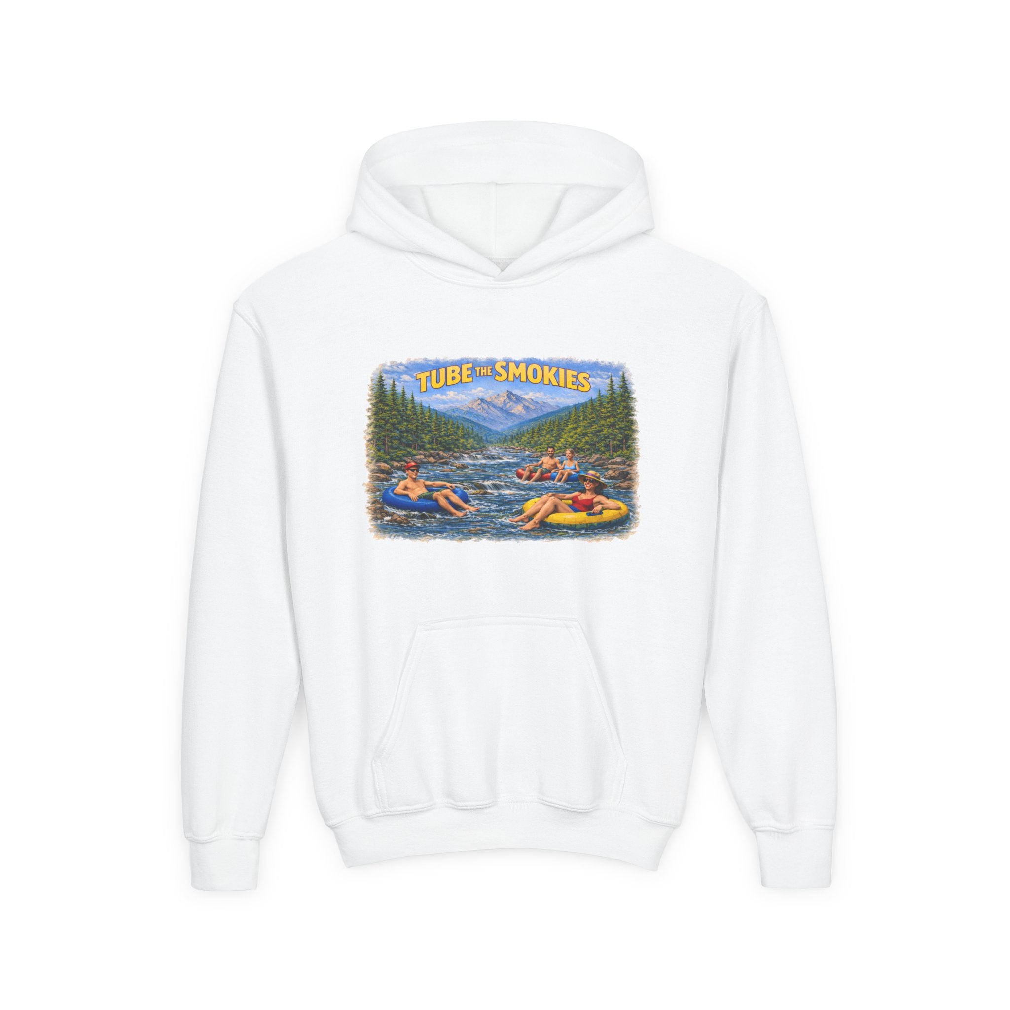 Tube The Smokies Youth Hoodie – River Tubing Graphic Sweatshirt