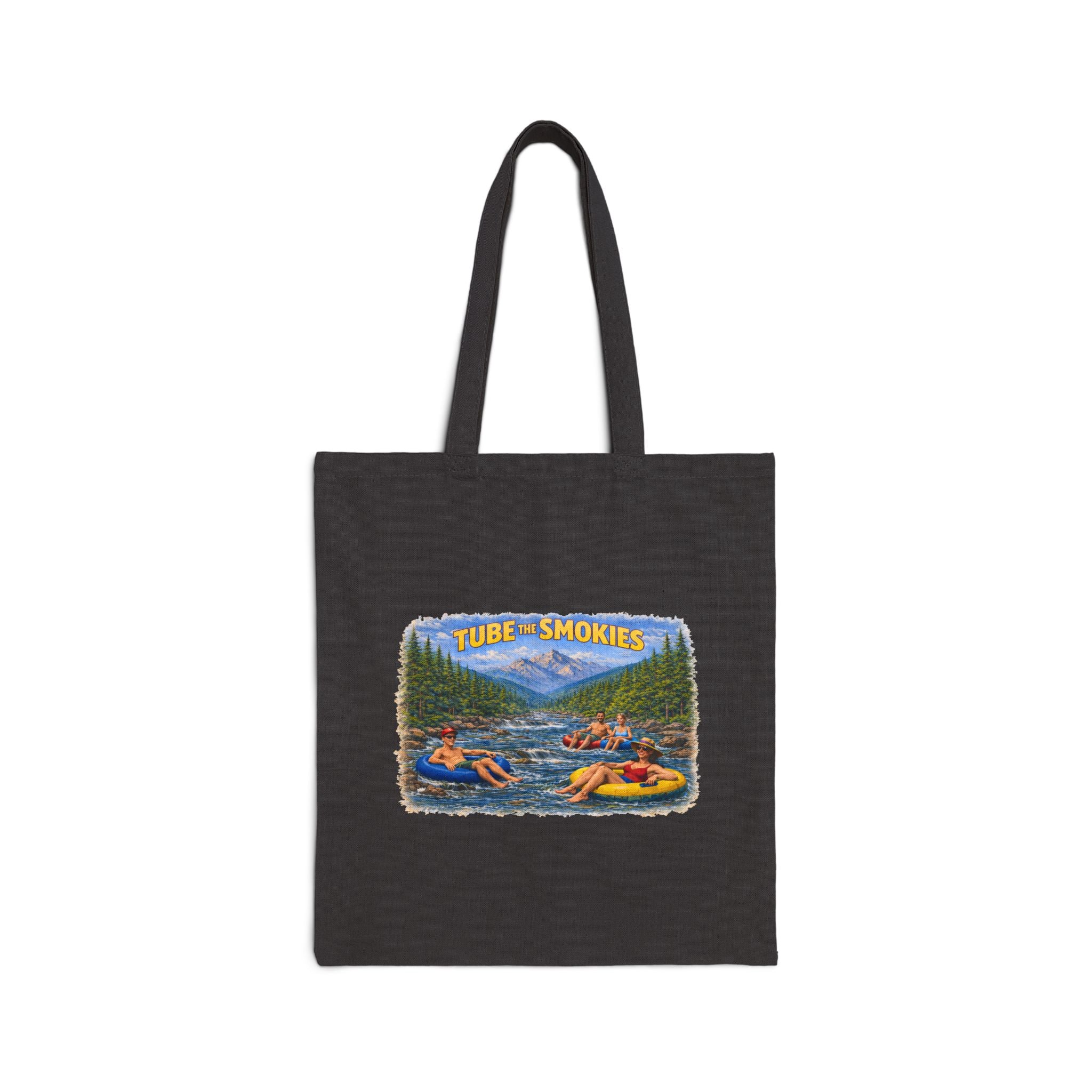 Tube the Smokies Tote Bag – River Tubing Cotton Canvas Tote