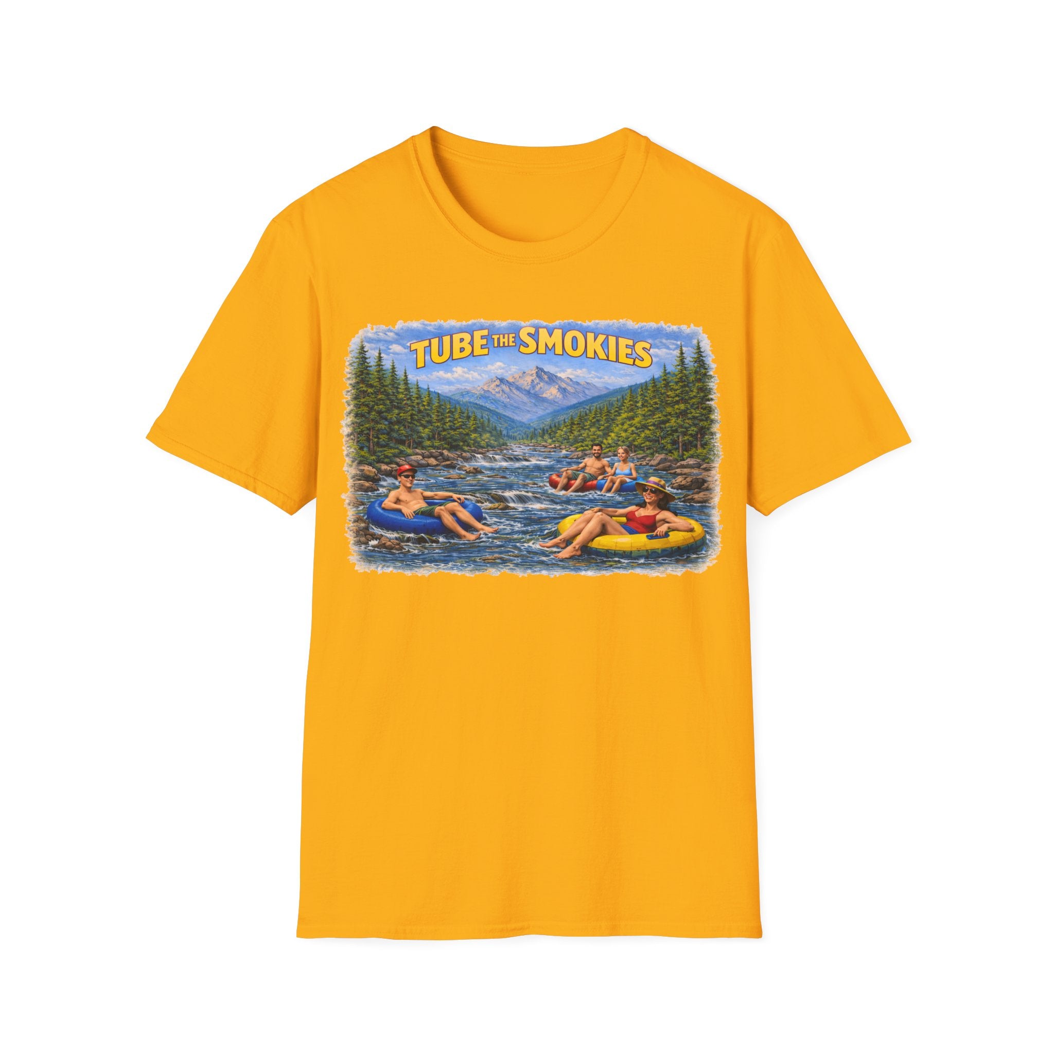 Tube the Smokies Unisex T-Shirt — River Tubing Graphic Tee for Smoky Mountains Fans