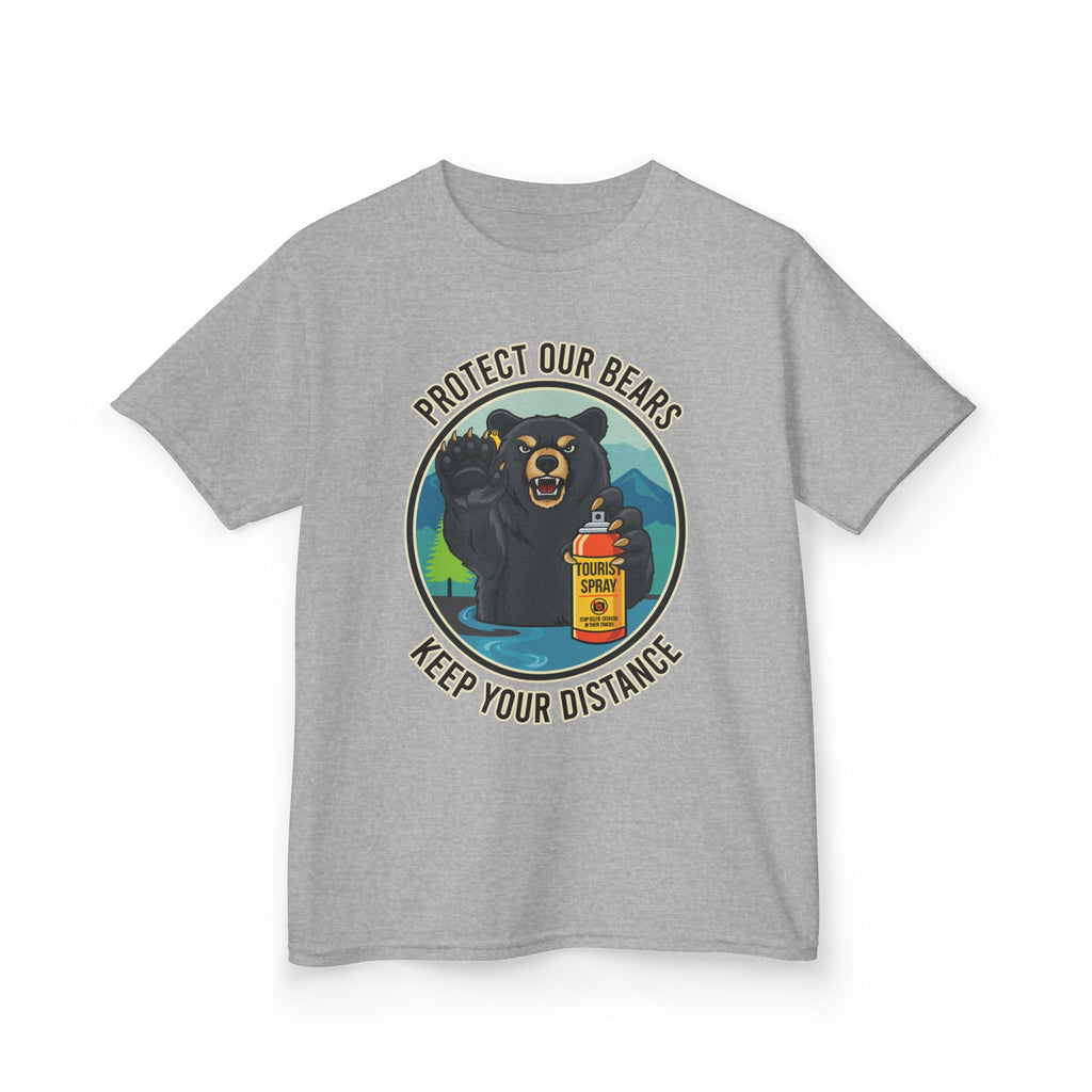 Kids T‑Shirt — "Protect Our Bears, Keep Your Distance" Cute Bear Conservation Tee