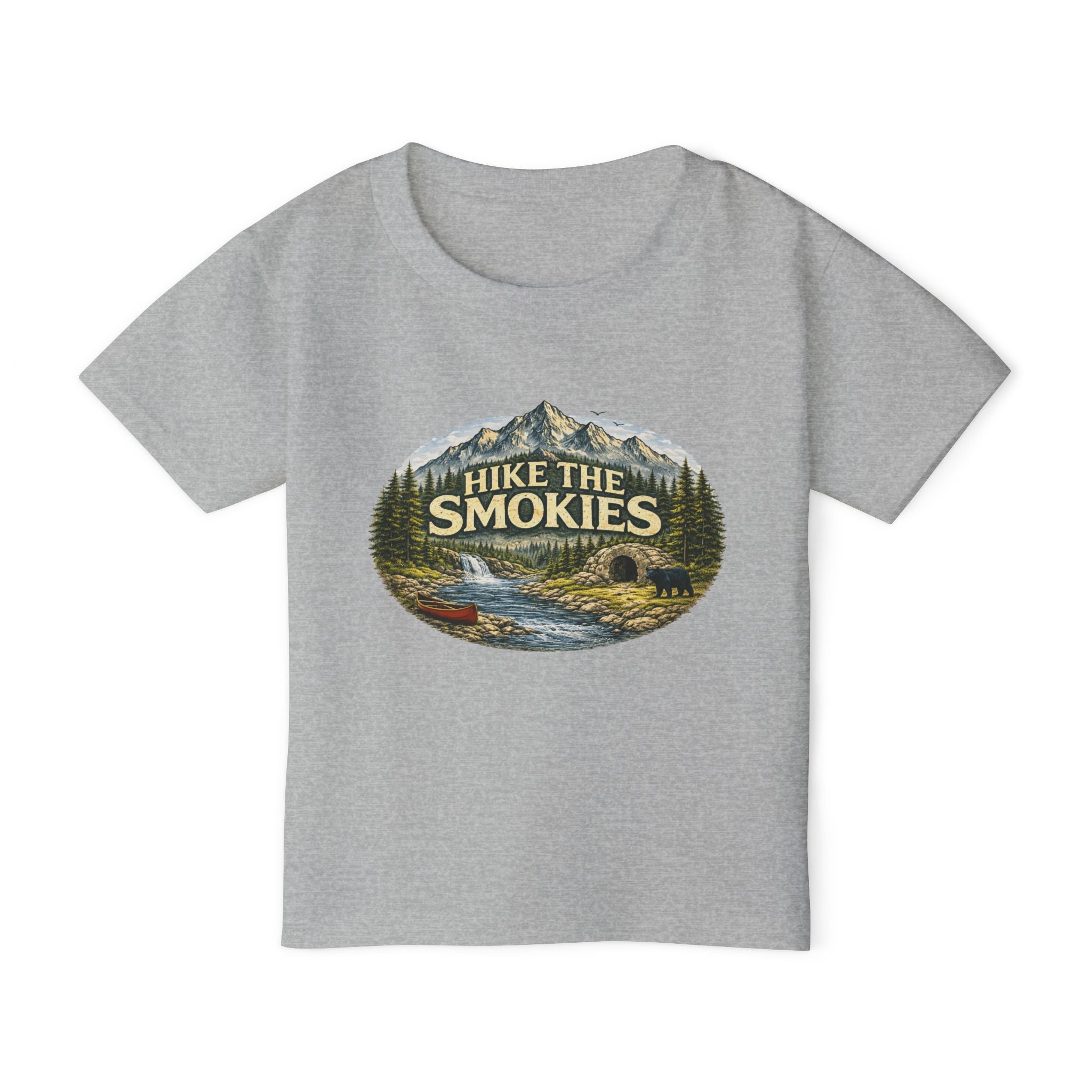 Toddler T‑Shirt — "Hike The Smokies" Mountain & Bear Outdoor Adventure Tee