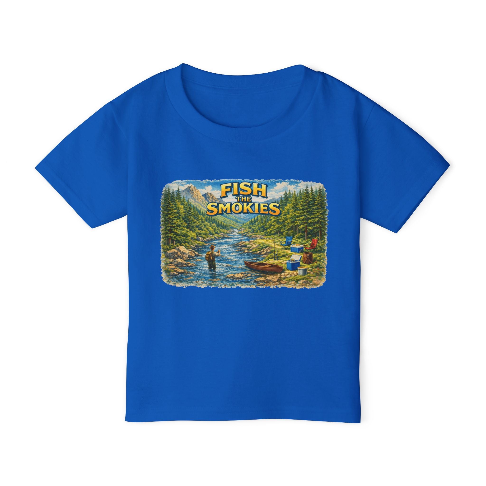 Toddler T-Shirt — Fish the Smokies Scenic Fishing Graphic
