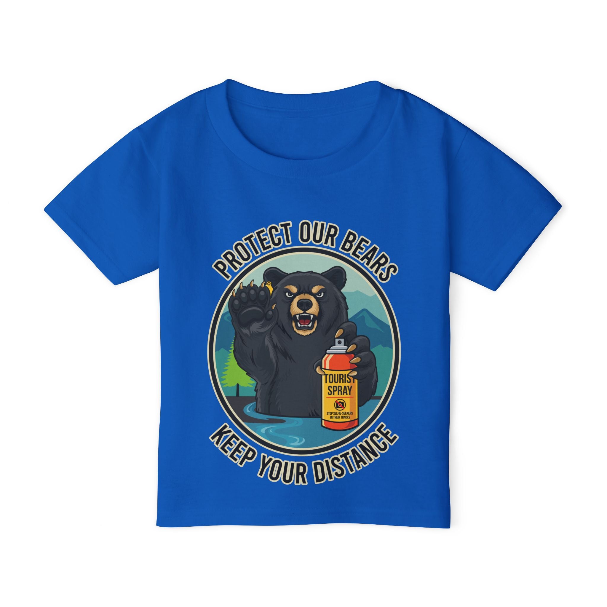 Toddler T-Shirt — "Protect Our Bears, Keep Your Distance" Graphic Tee